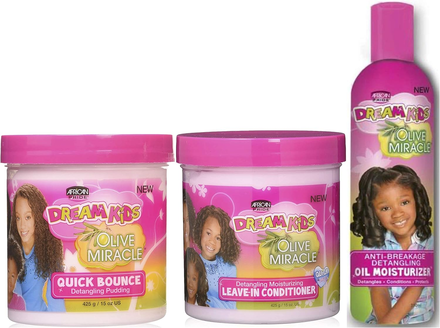 African Pride Dream Kids Olive Miracle Quick Bounce Detangling Pudding, Leave-In Conditioner & Anti-Breakage Oil Moisturizer image number 2