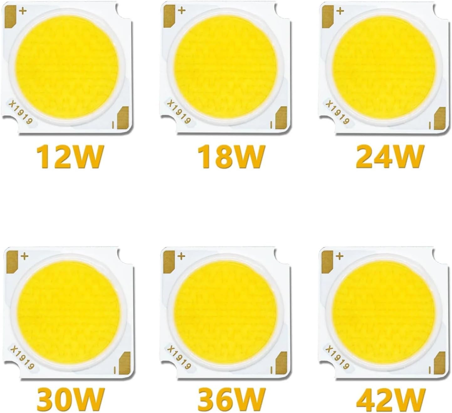 NFGZFNMKYW 4Pcs 19 * 19Mm LED COB Bridgelux Chip 12W 18W 24W 30W 36W 42W DC36-39V LED RA97 Track Lamp Downlight Light Source Accessory(3000K,36W) image number 3