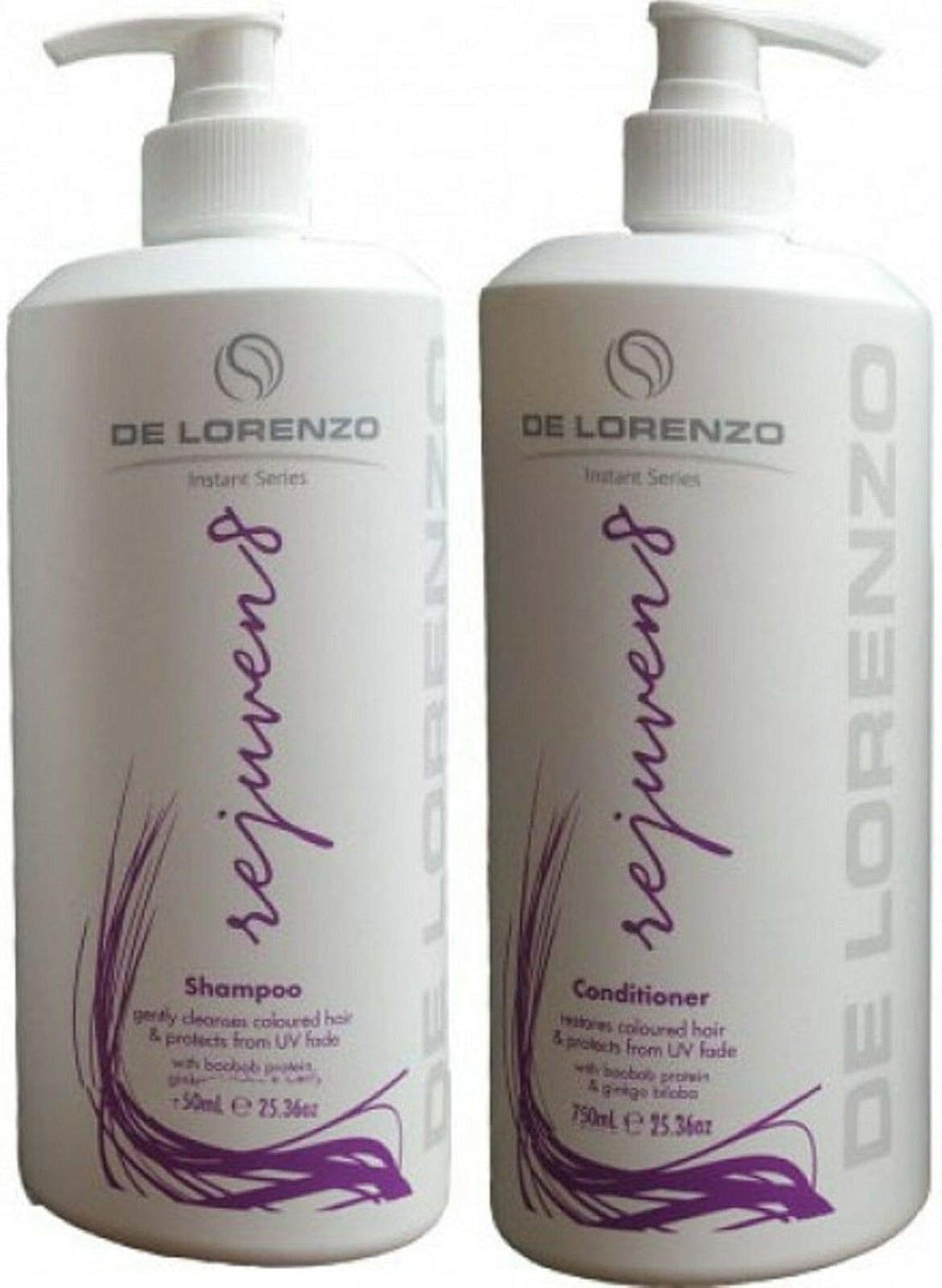 De Lorenzo Rejuvn8 750Ml Shampoo and Conditioner Duo with Pumps