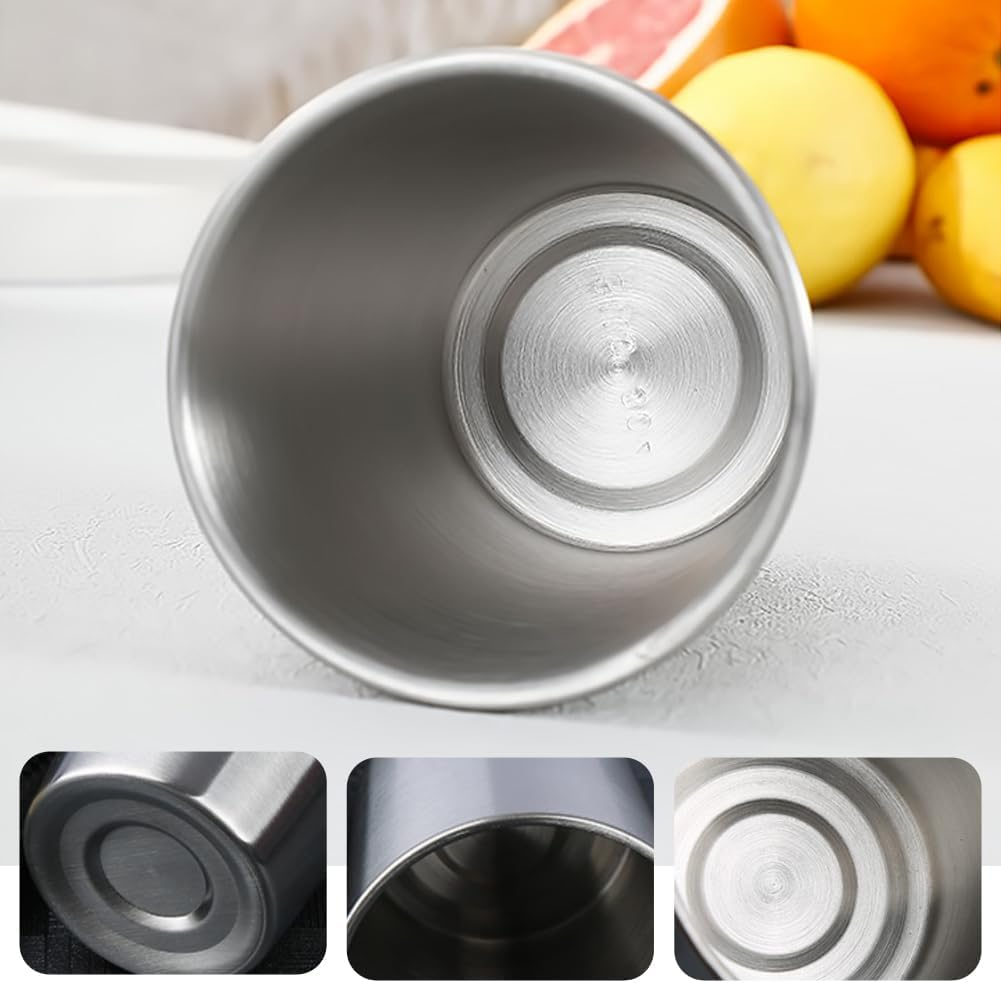 6 Pack Stainless Steel Cups, Shatterproof Pint Drinking Cups, Healthy Set, Water Dishwasher Safe, Drinking Glasses for Kids and Adults image number 6