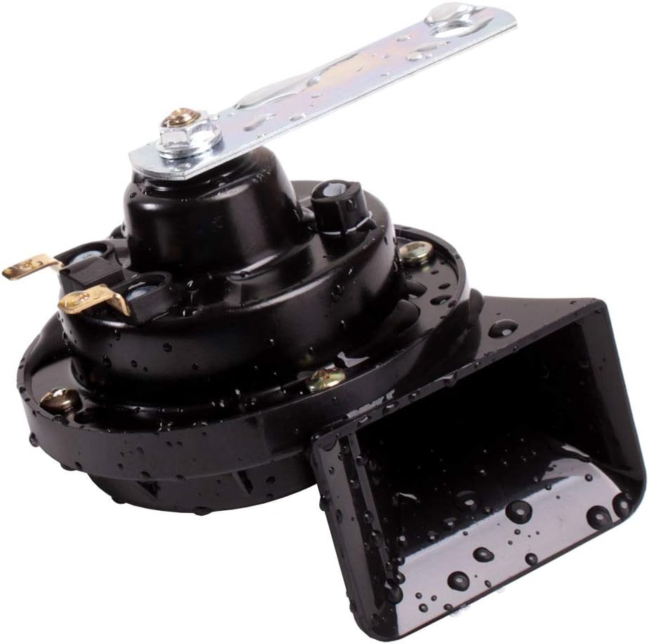 FARBIN Compact Horn 12V Car Horn Tone Waterproof Motorcycle Horn Electric Snail Horn Universal for Any 12V Vehicles (Single Pitched Snail Horn, 12V) - Snail Horn image number 6