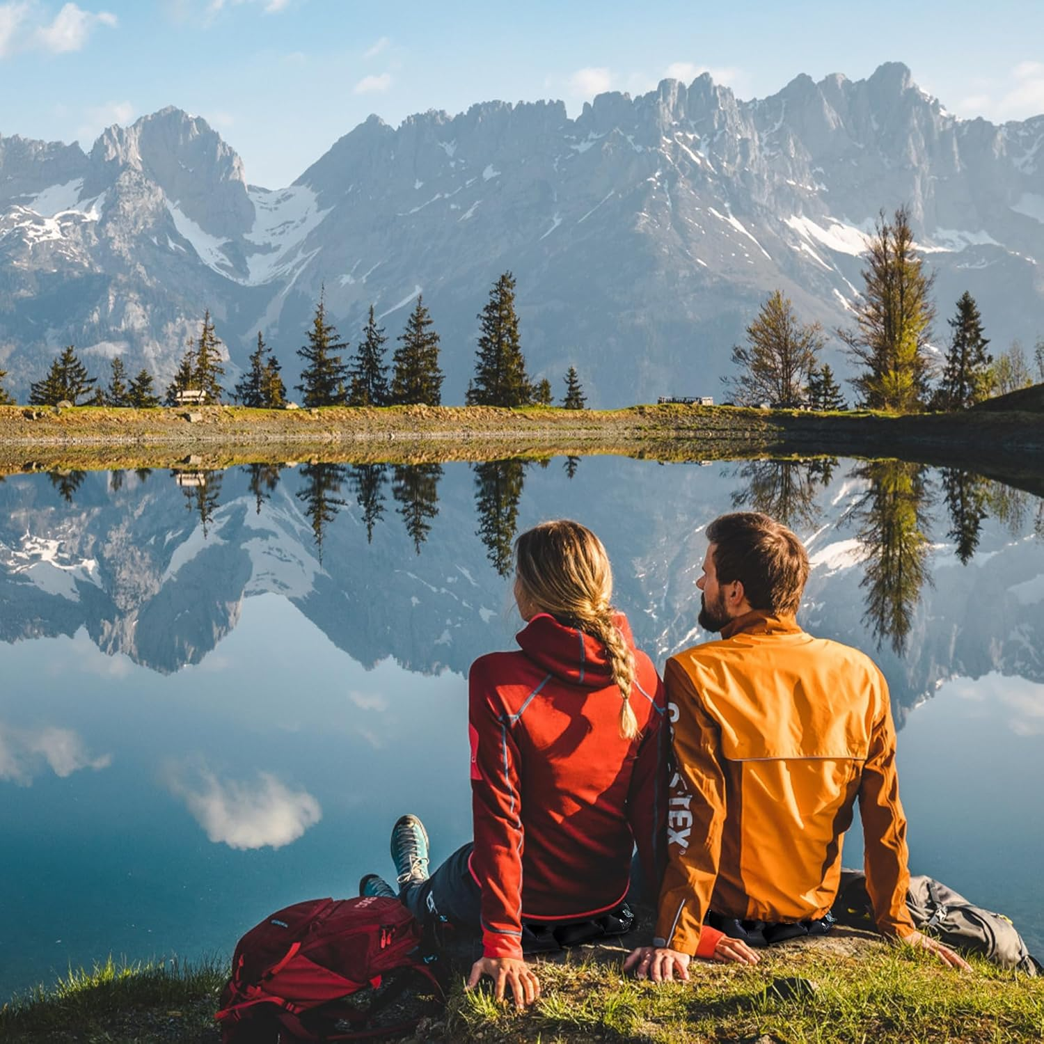 YEEKORO Inflatable Seat Cushion, Lightweight Camping Air Sitting Pad with Repair Cloths, Waterproof Stadium Seat Pad, Portable Seat Cushion for Climbing Hiking Office Airplane Car Stadium Seat - Black(2 Pack) image number 5