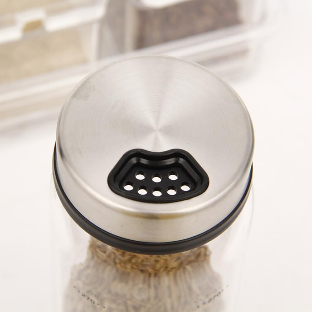 DOITOOL Spice Jars - 1 Piece 300 Ml round Spice Jars - Spice Shaker Glass Spice Container, Rotating Spice Organiser with Shaker Insert - Spice Storage Spice Jars, Spice Jar image number 3