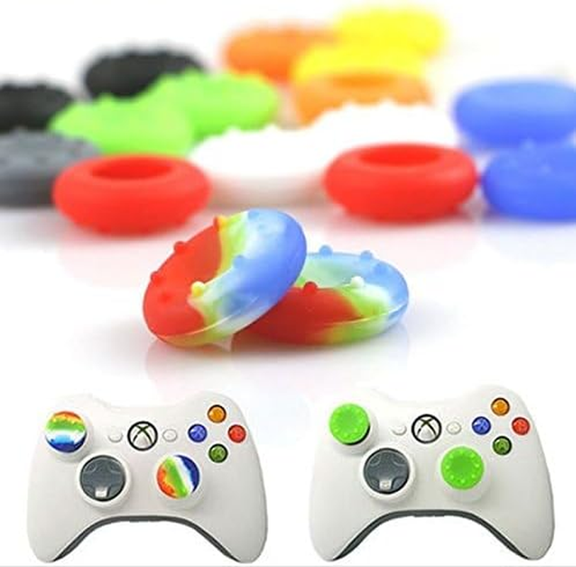 Evervanz 24 PCS Silicone Thumb Grips Cap Cover for PS4, PS5, Xbox, Joystick Silicone Accessories Replacement Parts G_30
