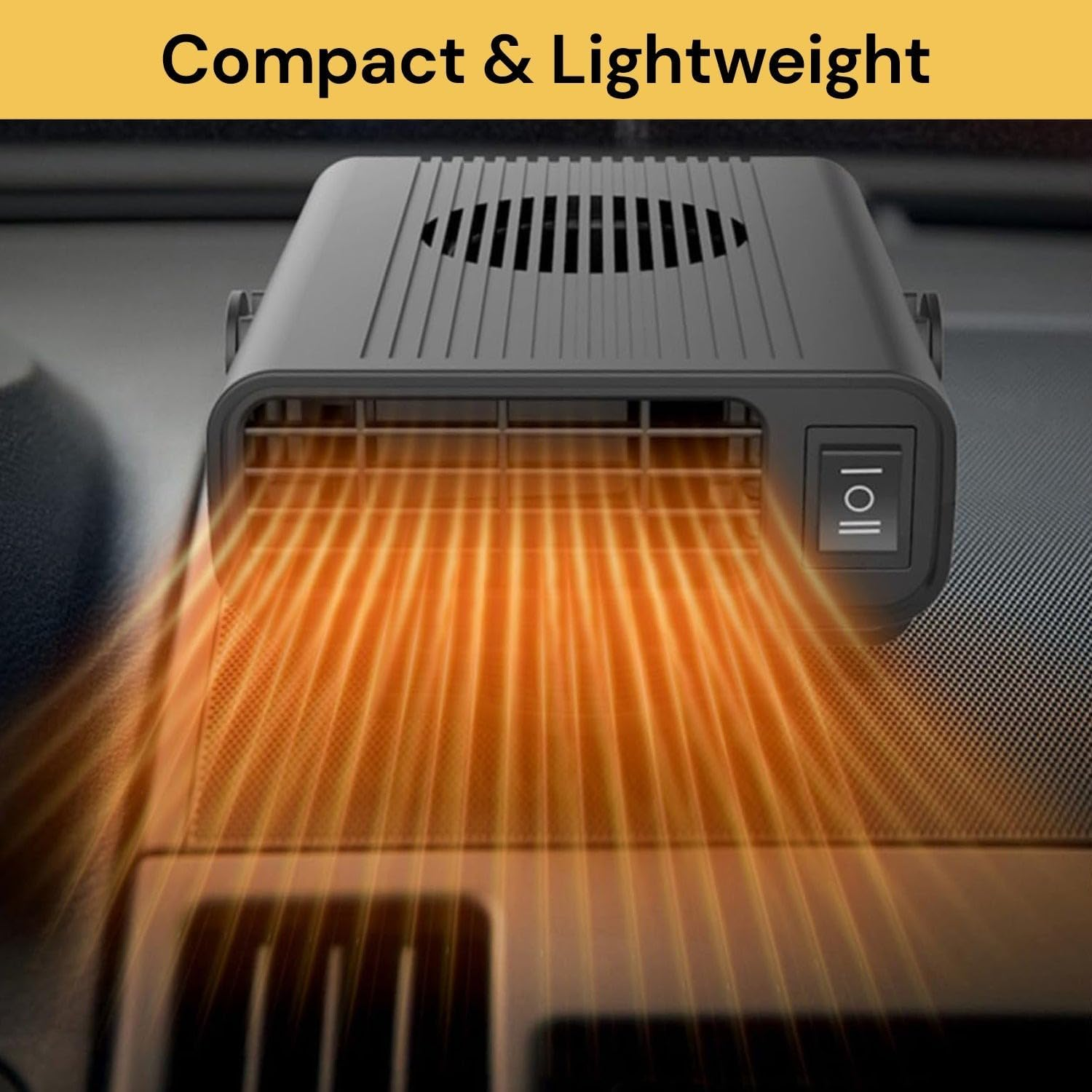 EZONEDEAL Universal Portable 12V Car Heater | Fast Heating Winter Car Defroster,Windshield Defroster | 360 &deg; Rotation Cigarette Lighter Defroster for Car image number 6