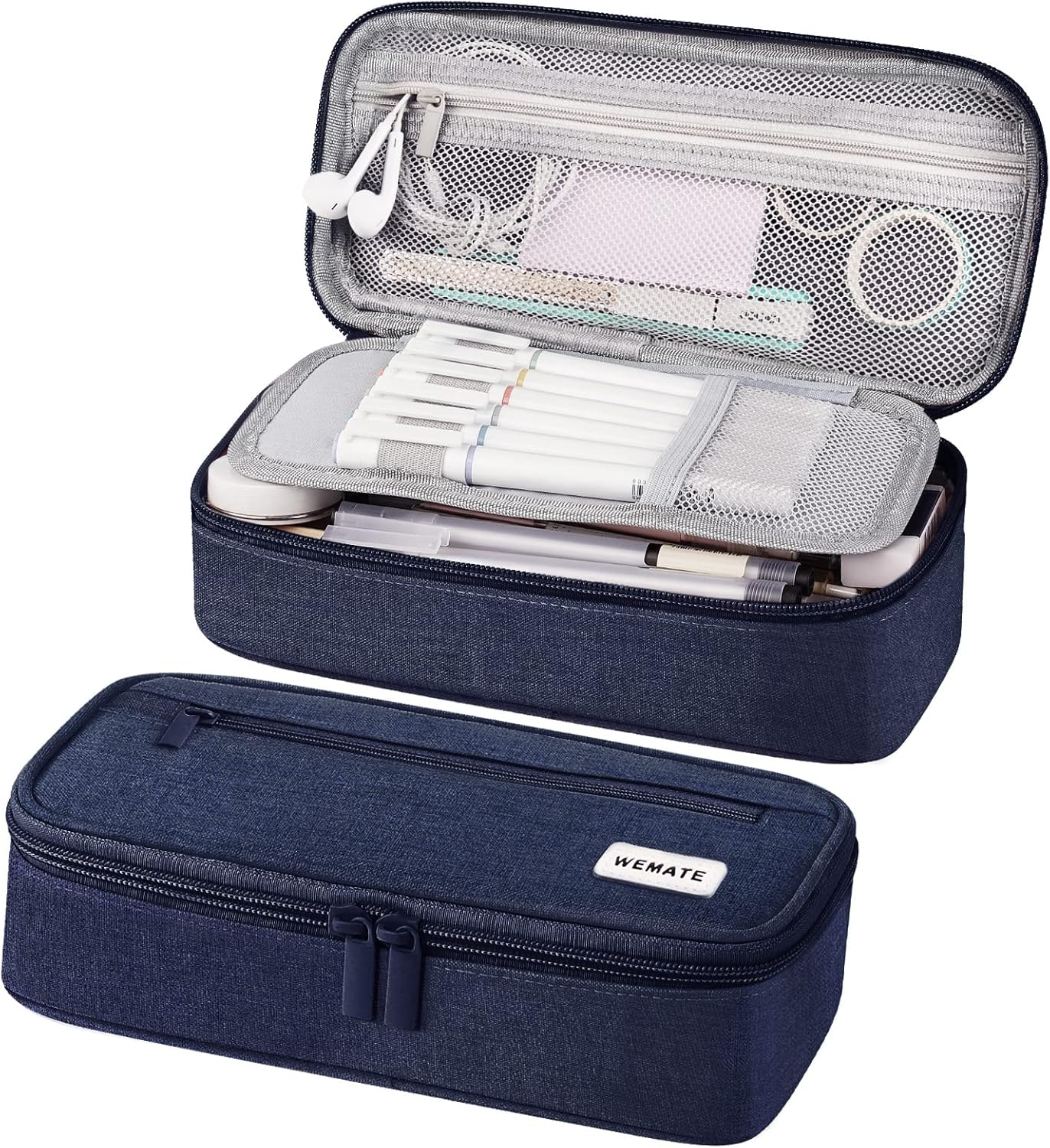 WEMATE Pencil Case Pencil Case 5 Compartments Large Capacity Pencil Case Large Pencil