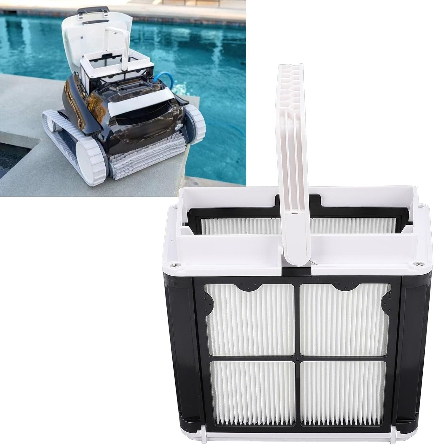 Ultra Fine Filter Basket Replacement for Dolphin Robotic Pool Cleaners Active 10, E10, T15, CC, S50, S100, 9991460 Ultra Fine Filter Basket Part, Efficient Filtration, Easy to Use image number 6
