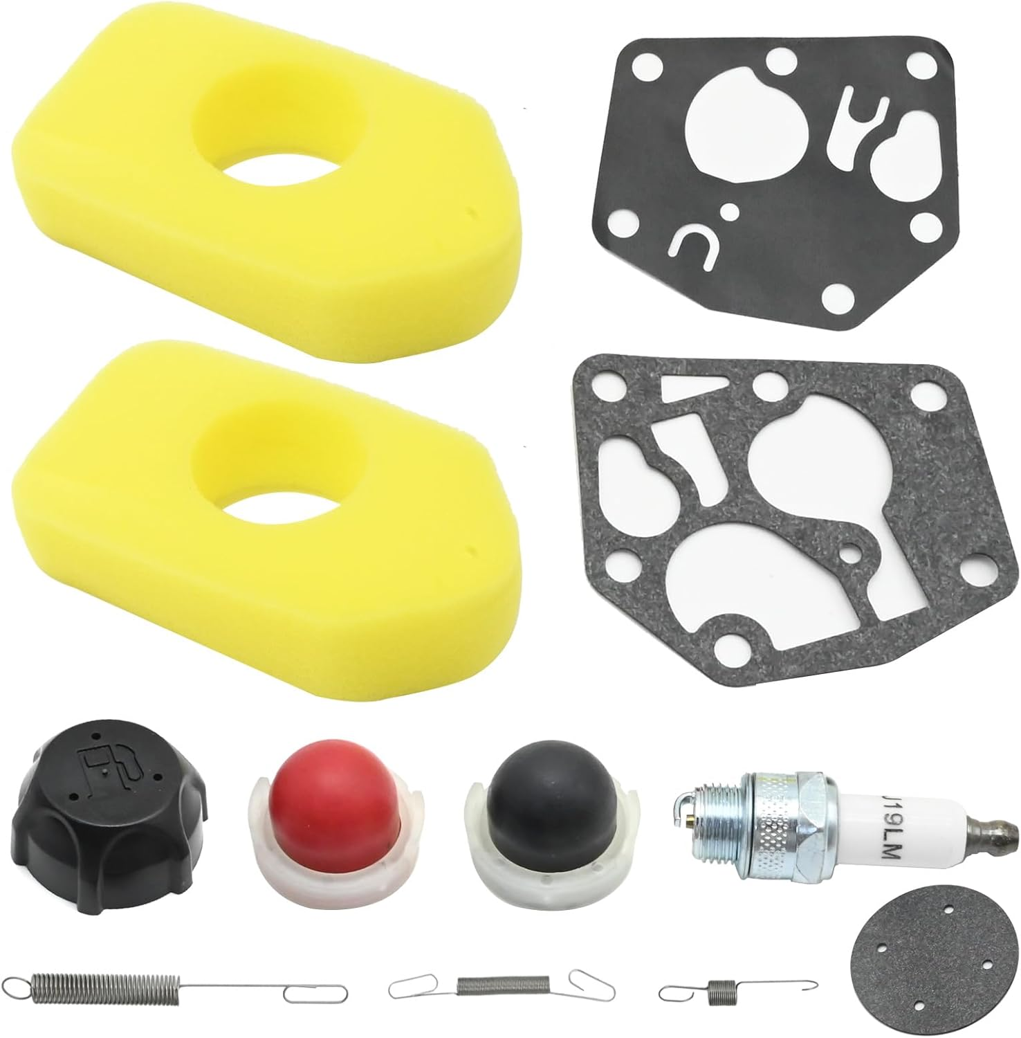 SYOWADA 698369 12PCS Air Filter, Carburetor Diaphragm, Spark Plug Replacement for Brigs-Straton 3.5-4.5 HP, Replace 694394 494408 495770 795083 image number 3