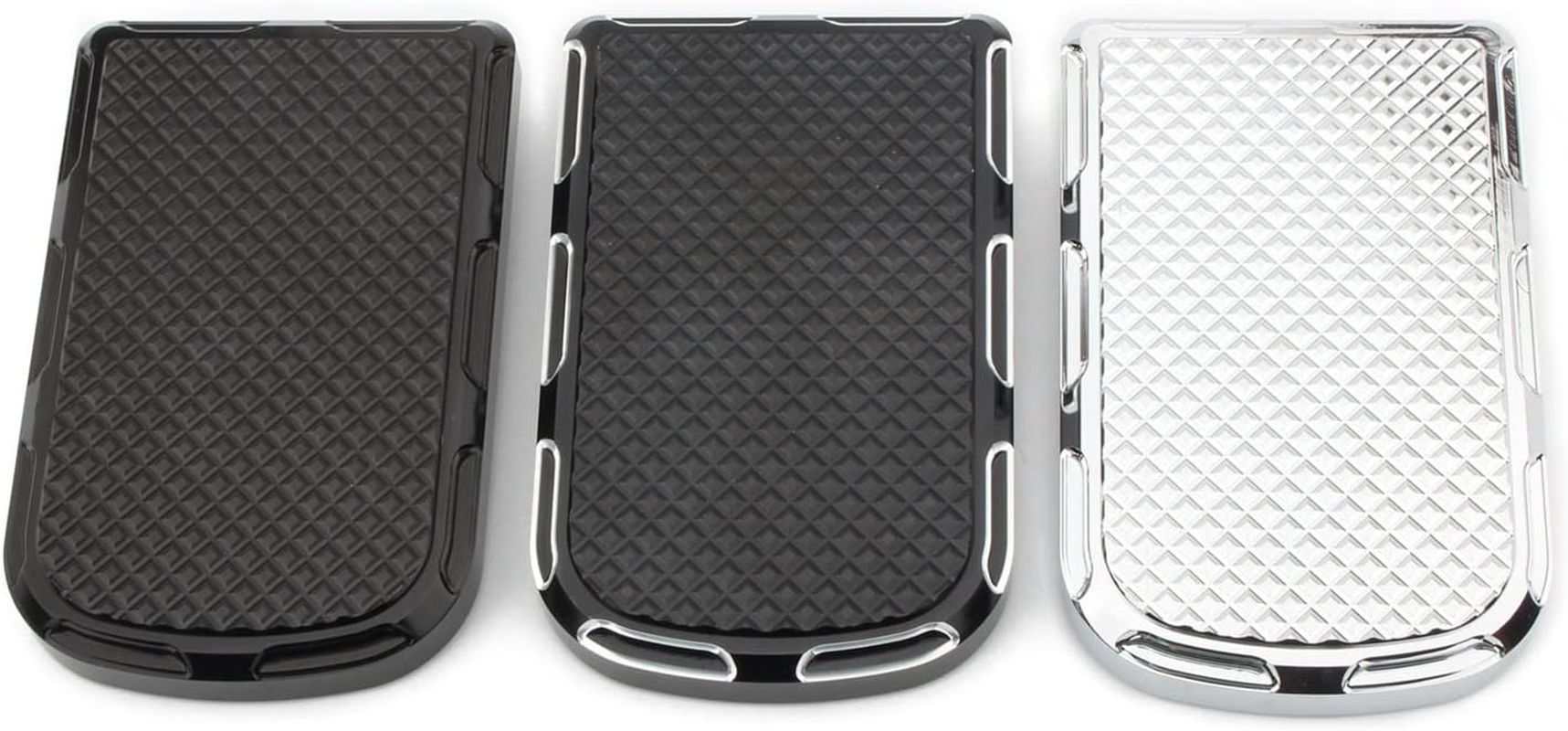 TRUSTTWO Motorcycle Brake Pedal Pad Cover CNC Large Foot Pegs Footrest Compatible with Harley Touring Electra Glide Softail Dyna FLTR FLHR FLHT Trike the New (Color : Chrome B) image number 1