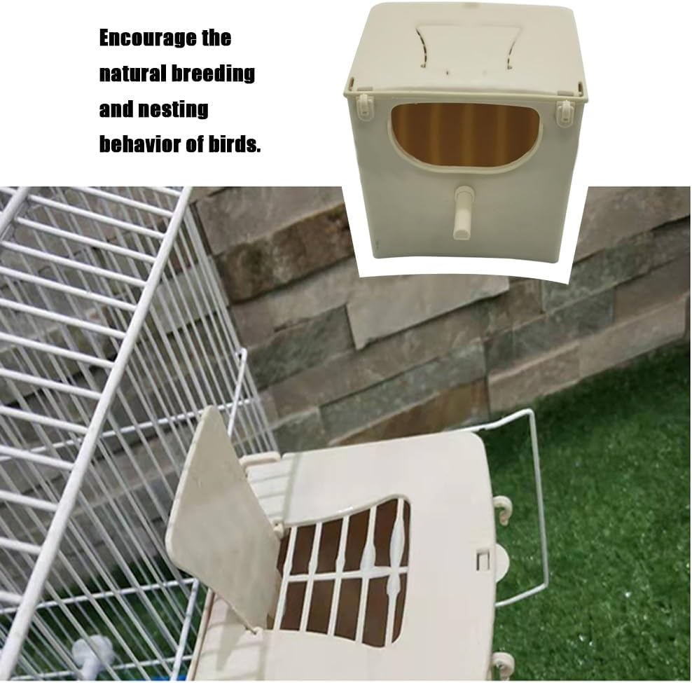 Bird Nesting Box | Parakeet Nest Box House, Birds Nesting Mating for Cage - Backyard Birding Supplies Reproduction for Parakeet, Canary, African Grey Parrot, Parrots image number 4