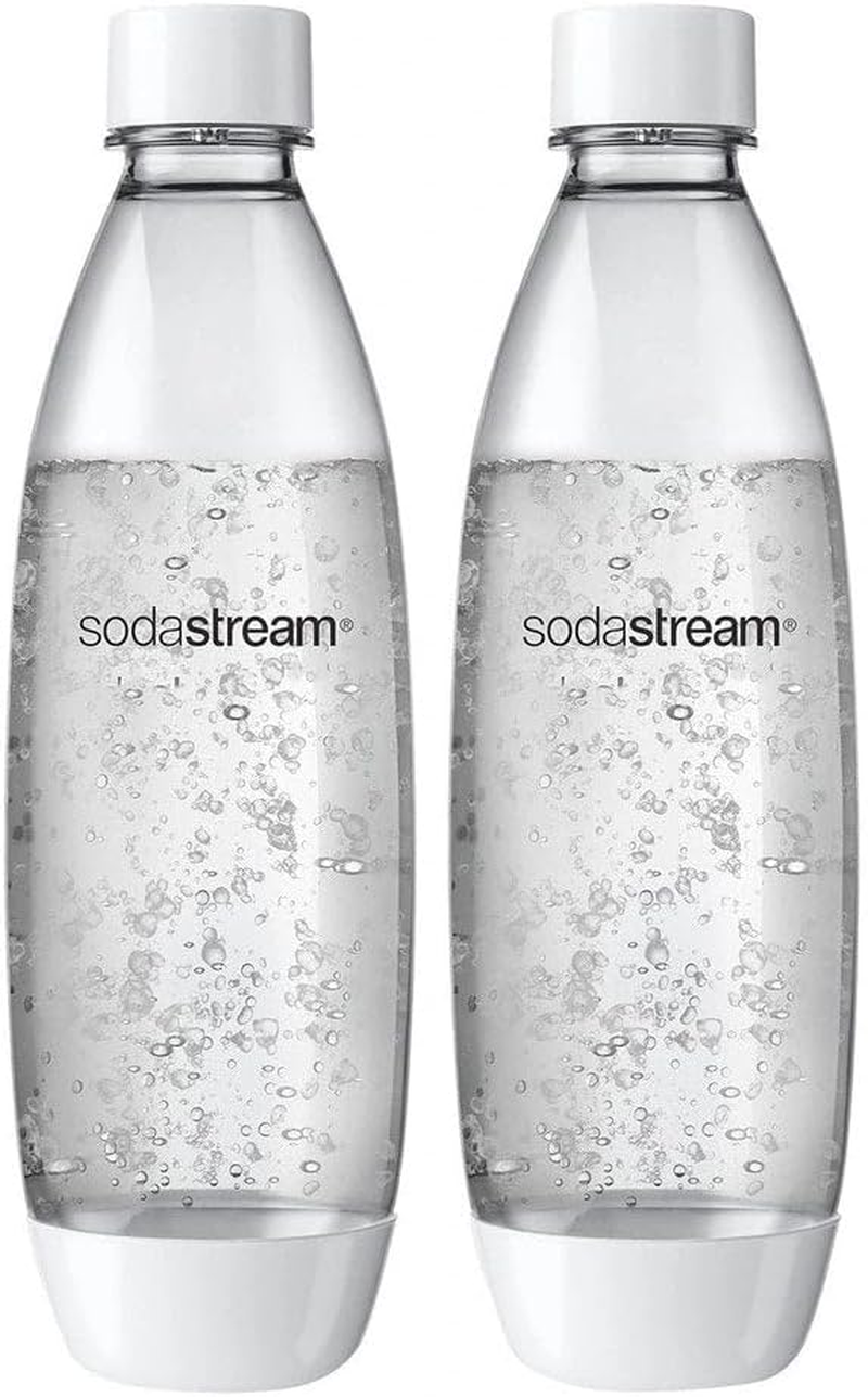 2Pc 1L Sodastream Water Bottles Soda Maker Dishwasher Safe BPA Free Carbonating image number 1
