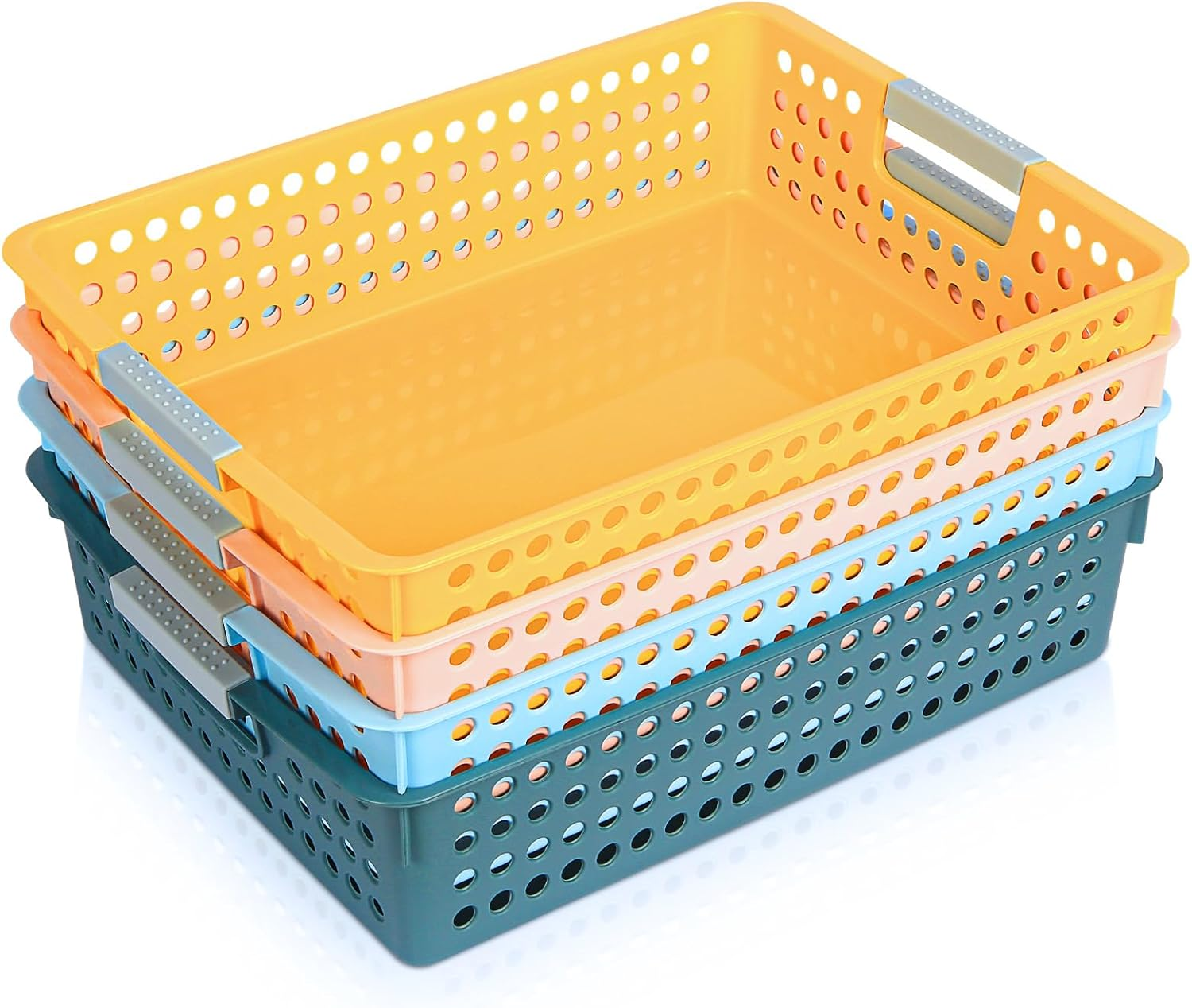 4Pcs Classroom Organization and Storage Paper Tray Holds 4A Paper,Paper Trays for Classroom Toy,Crayons,Handicrafts Storage,Also for Library, Drawers, Office, Kitchen, Bathroom image number 3