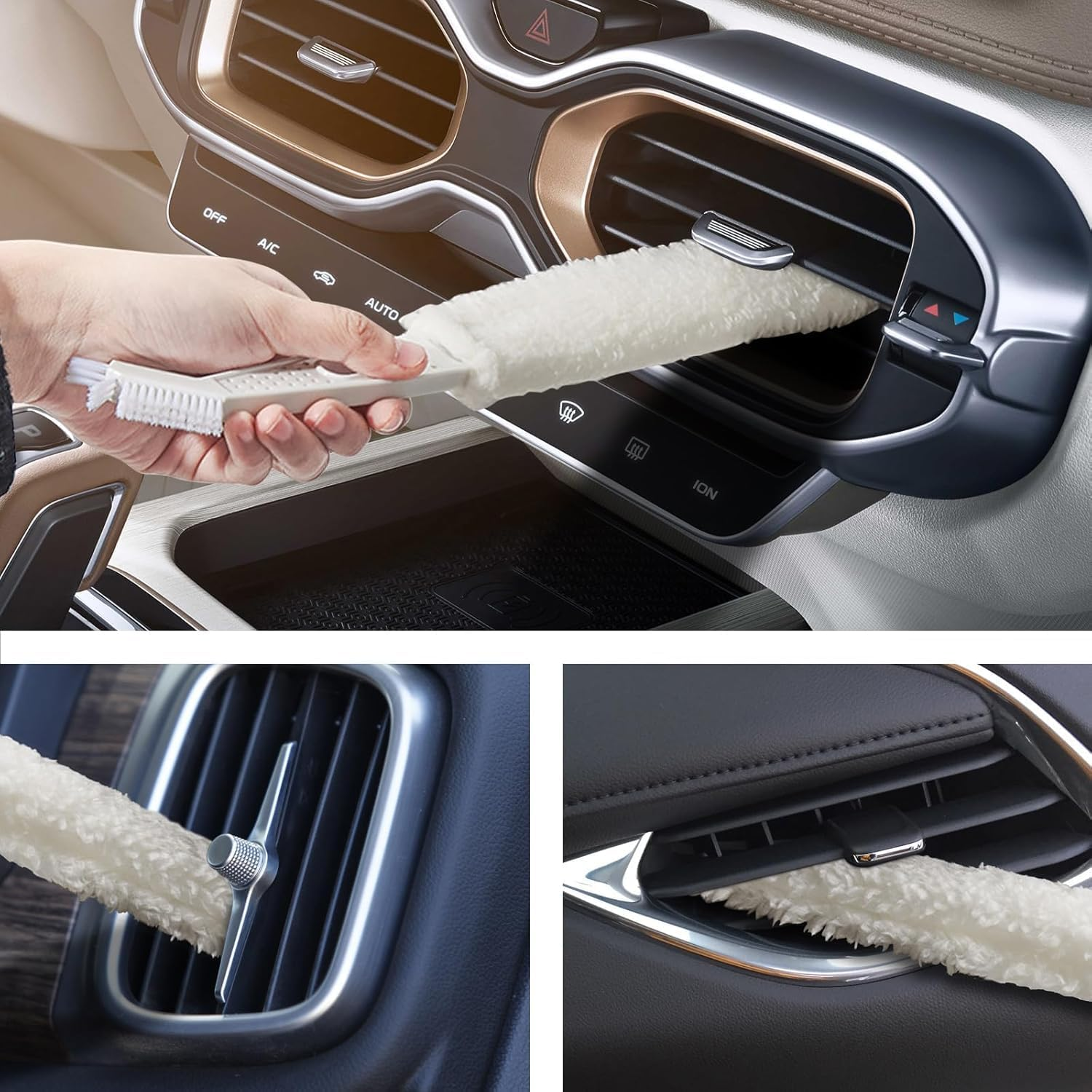 Air Conditioner Cleaning Kit with 4 Replaceable Microfibre Brush Cloths - No Disassembly Required Mini Split & Window AC Cleaner Tool, under Fridge Cleaning Kit for Appliances, Eco-Friendly Design image number 1