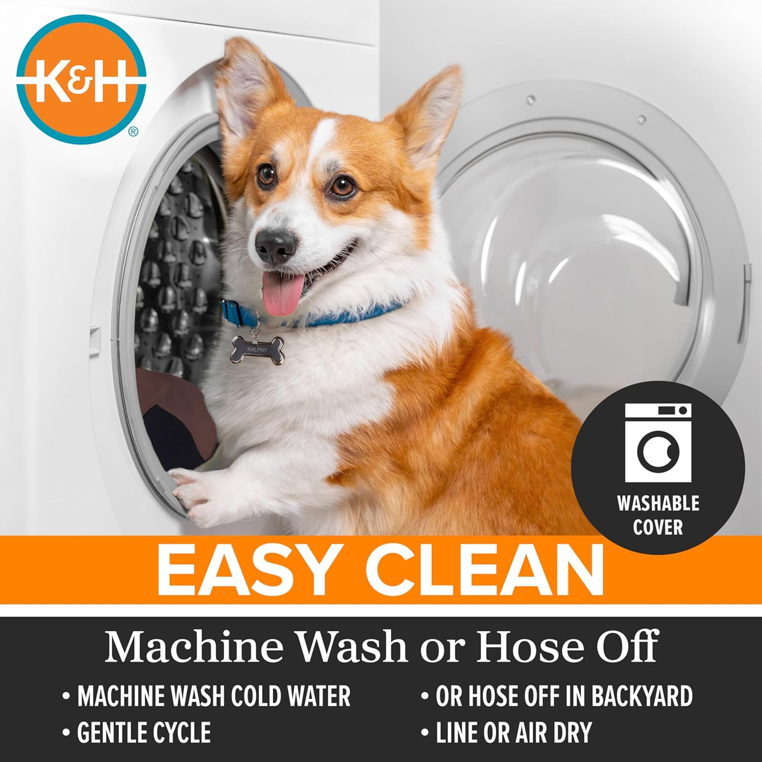 K&H Pet Products Original Pet Cot Tent, Portable Dog House, Dog Shade & Weather Shelter, Elevated Cot Dog Bed, Navy Blue, Medium 25 X 32 X 28 Inches image number 2