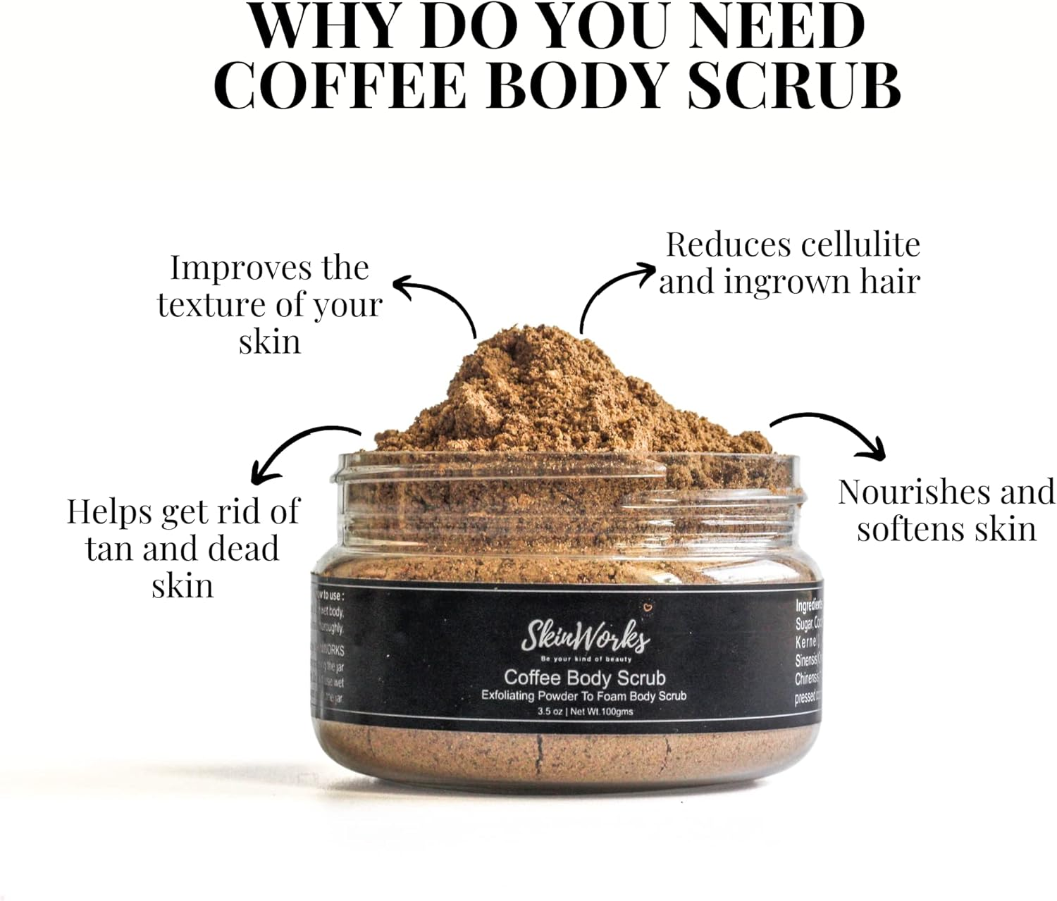 Coffee & Oats Body Scrub for All Skin Type (Coffee Oats Scrub, 180Gm) image number 6