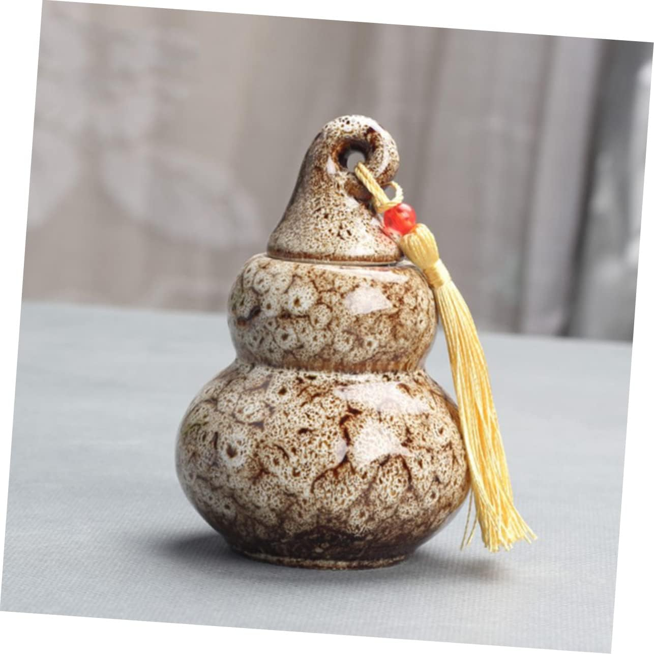 GRIRIW 2Pcs Home Tea-Leaf Jar Multi-Functional Tea Canister Ceramic Storage Can Preserving Jars Lids for Pantry image number 3