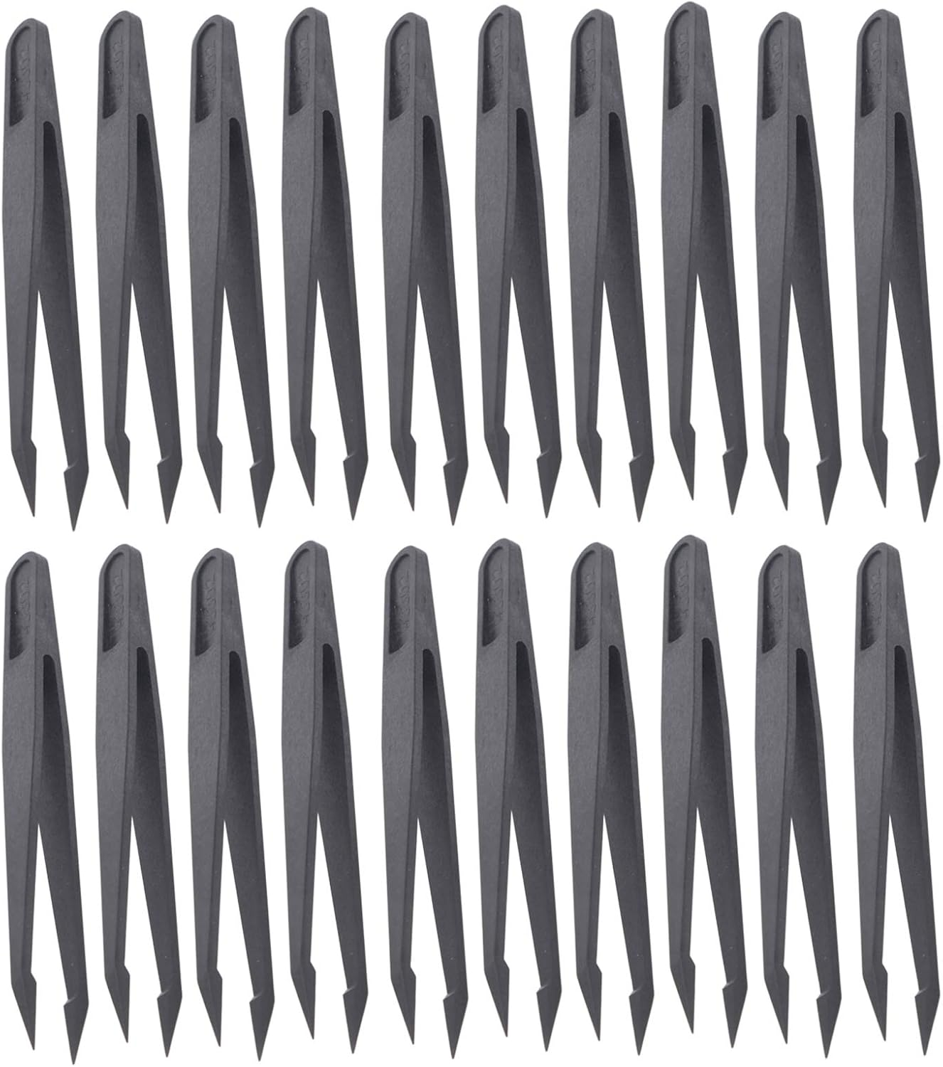 Hyuduo 20 Pcs Pointed Tip Tweezers, Carbon Fiber Tweezers for Electronics, 20 X, Ideal for Repairing and Assembling Electronic Products, Suitable for Mobile image number 6