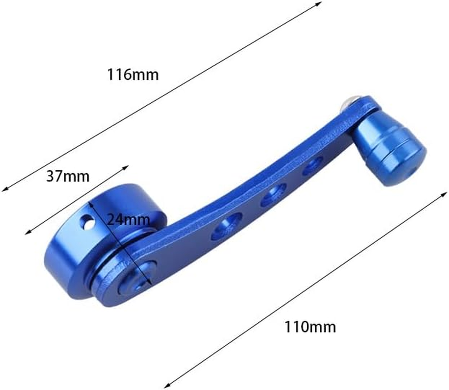 Aluminum Car Window Winder Handle, Easy Install Universal Replacement Crank for Door Glass, Black Anodized SUV Truck Automotive Window Cranks(Black) image number 5