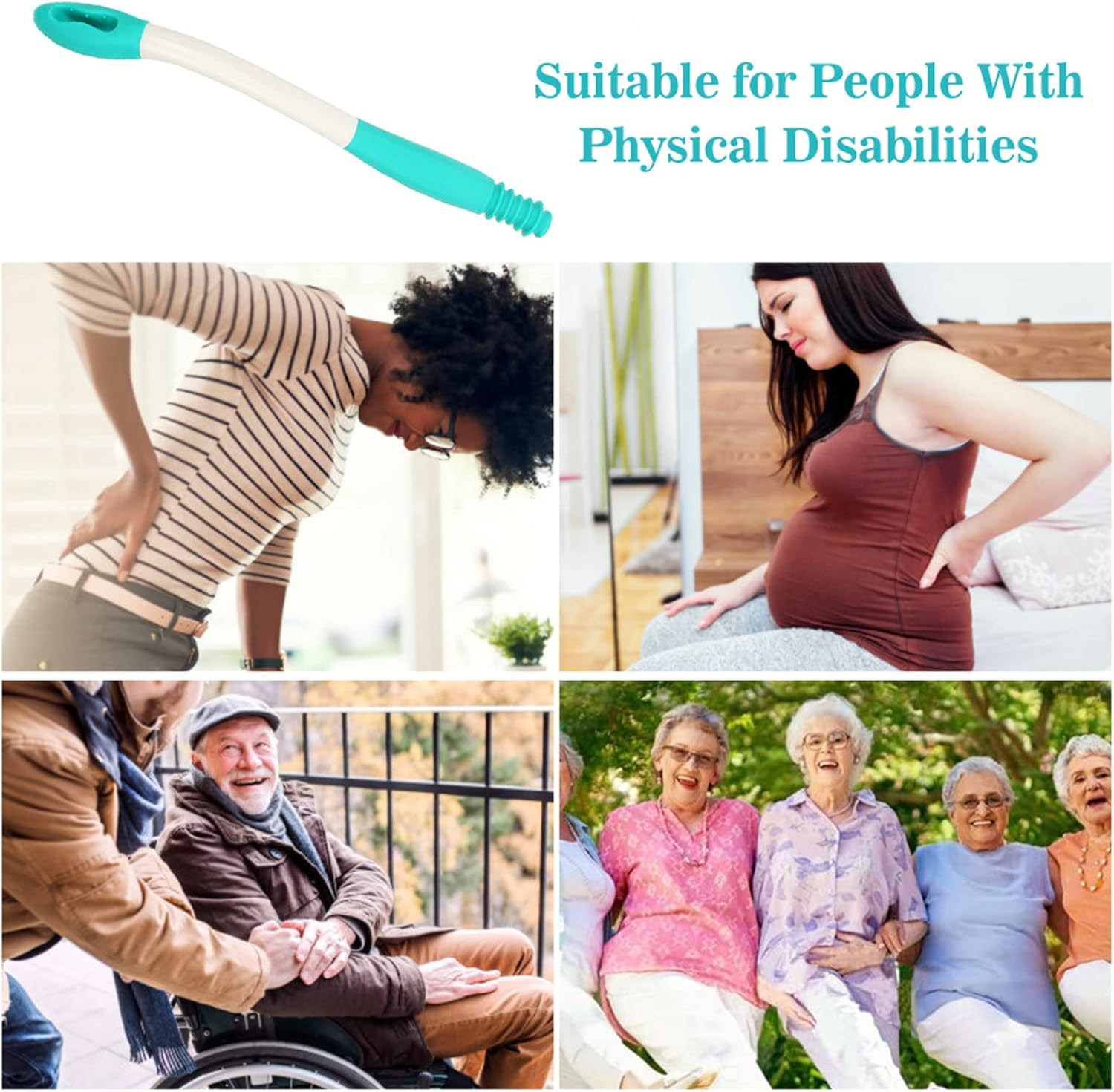 Toilet Aid Wiper, Self Assist Bathroom Bottom Butt Wipe Helper Wand, Long Reach Comfort Wipe Tool Paper Tissue for Pregnant after Surgery, Seniors, Arm Handicap, Bariatric image number 6