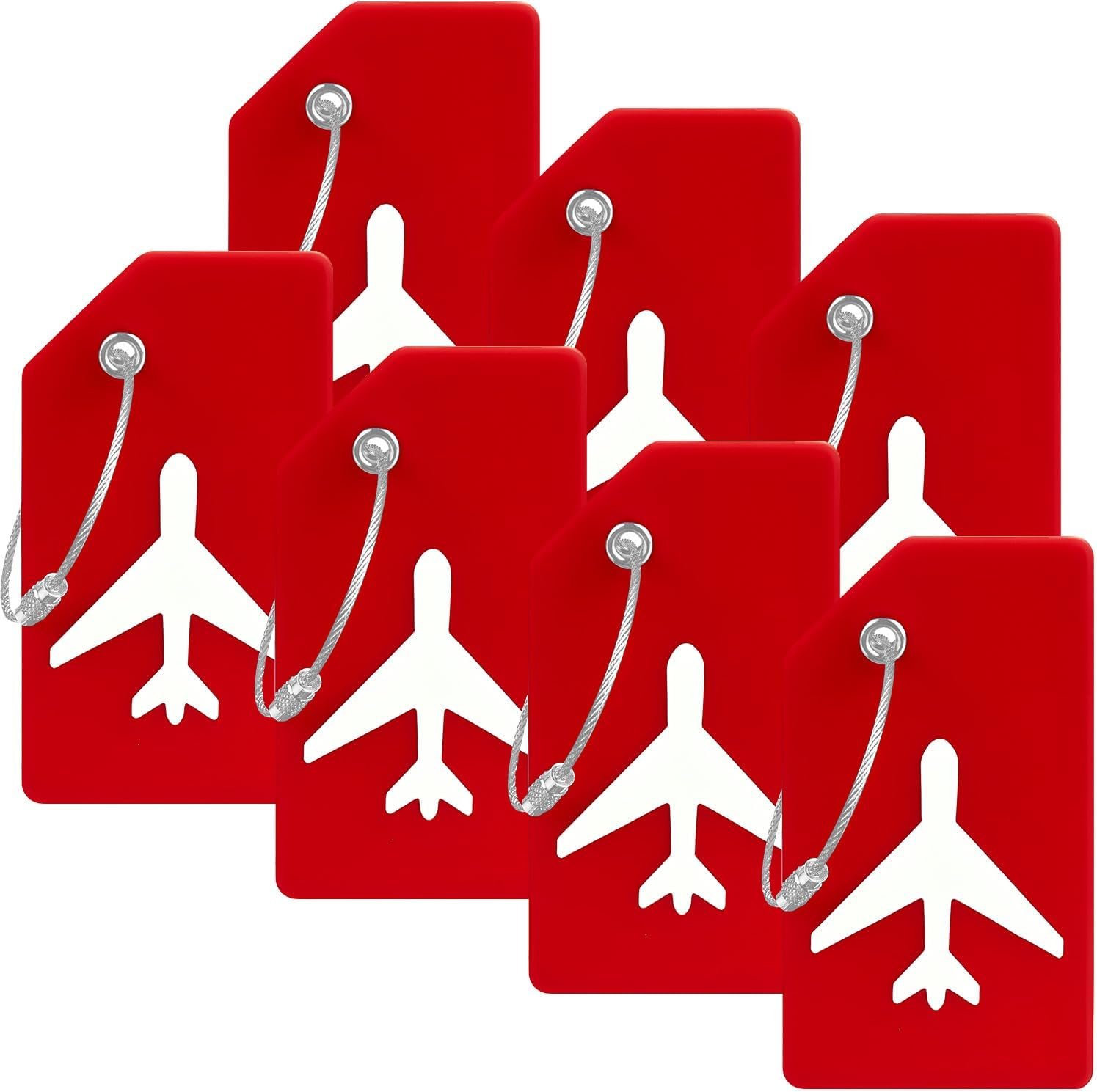 7 Pack Silicone Luggage Tag Baggage Handbag Travel Suitcase Tags Luggage Tags for Suitcases with Name ID Card Perfect to Quickly Spot Luggage Suitcase Travel Accessories by H HOME-MART (Multicolor) - Green image number 5