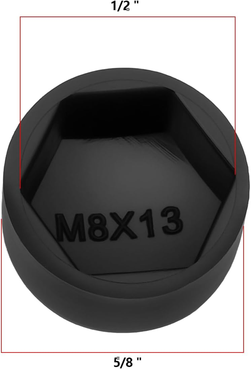 Ecsing 10Pcs Axle Nut End Caps Wheel Nut Caps Bolt Covers 1/2" Flat Head Hex Socket Cover Protectors for Rollator Walker Compatible with Drive R726 R728 image number 4