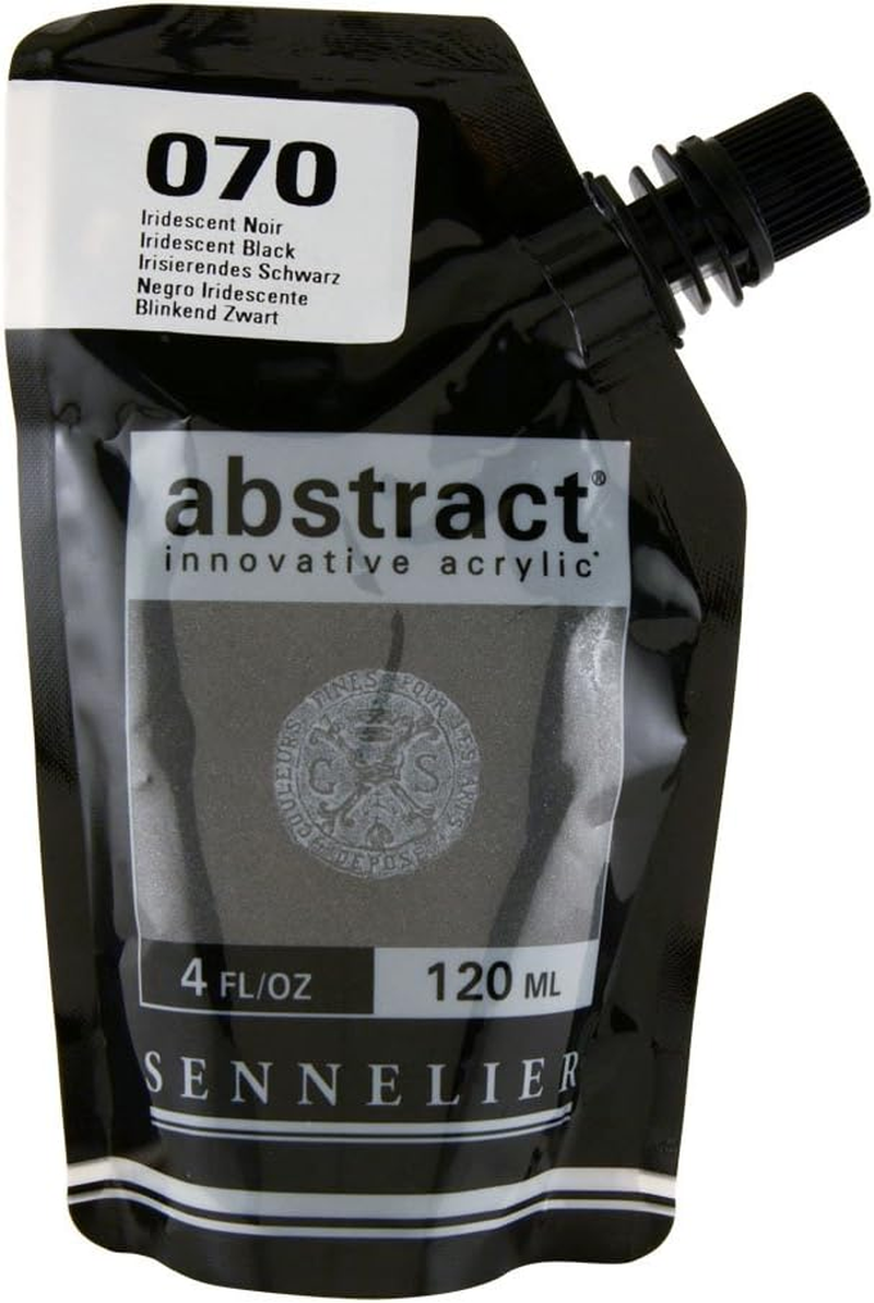 Sennelier Abstract Acrylic Paint, Satin Cadmium Yellow Medium Hue, 120Ml - Quality Pigment Load, Intense Vibrant Colours, Fluid Free-Flowing Formula - Ideal for Artistic Expression and Detail Work