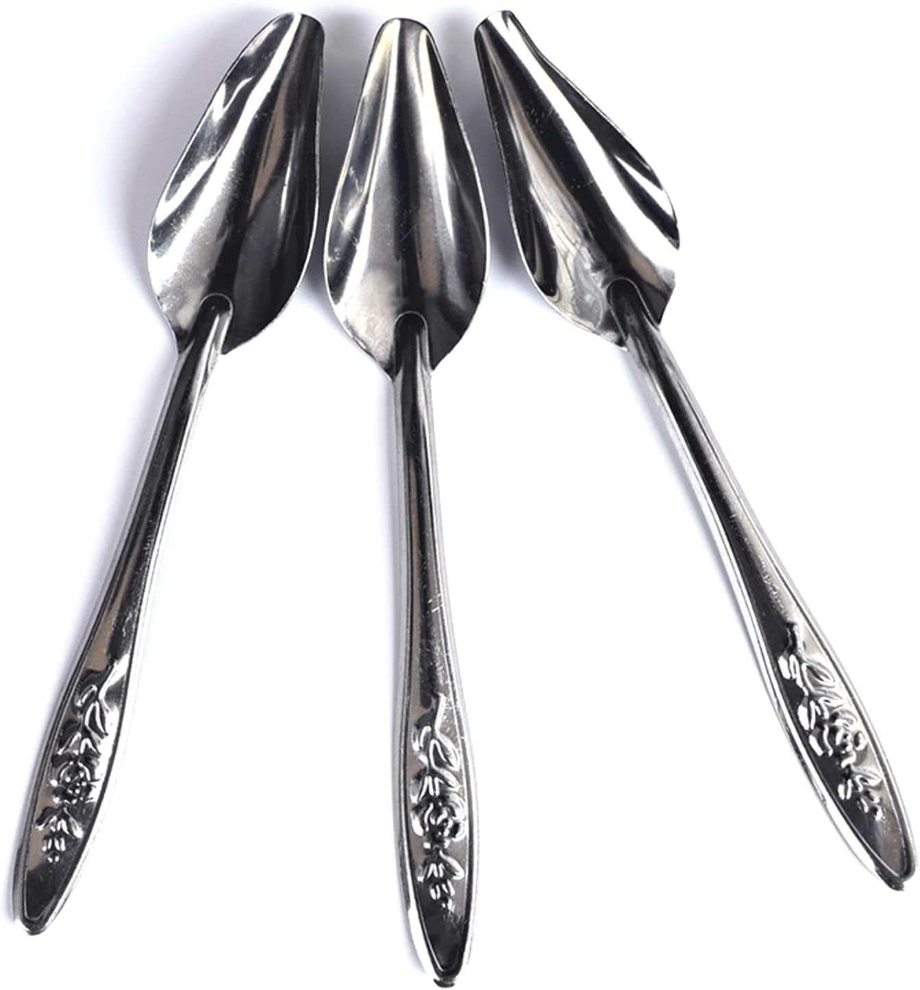 ROYJJ Metal Parrot Feeding Spoon Stainless Steel Milk Water Hand Feeder Spoon Peony Cockatiel Small Bird Parrot Feeding Spoon Chick Stainless Steel Spoon image number 4