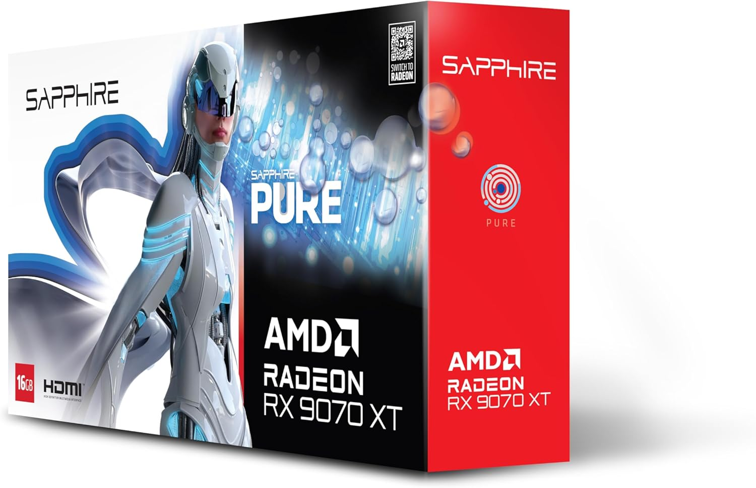Sapphire Pure AMD Radeon&trade; RX 9070 XT Gaming OC 16GB Dual Hdmi/Dual DP