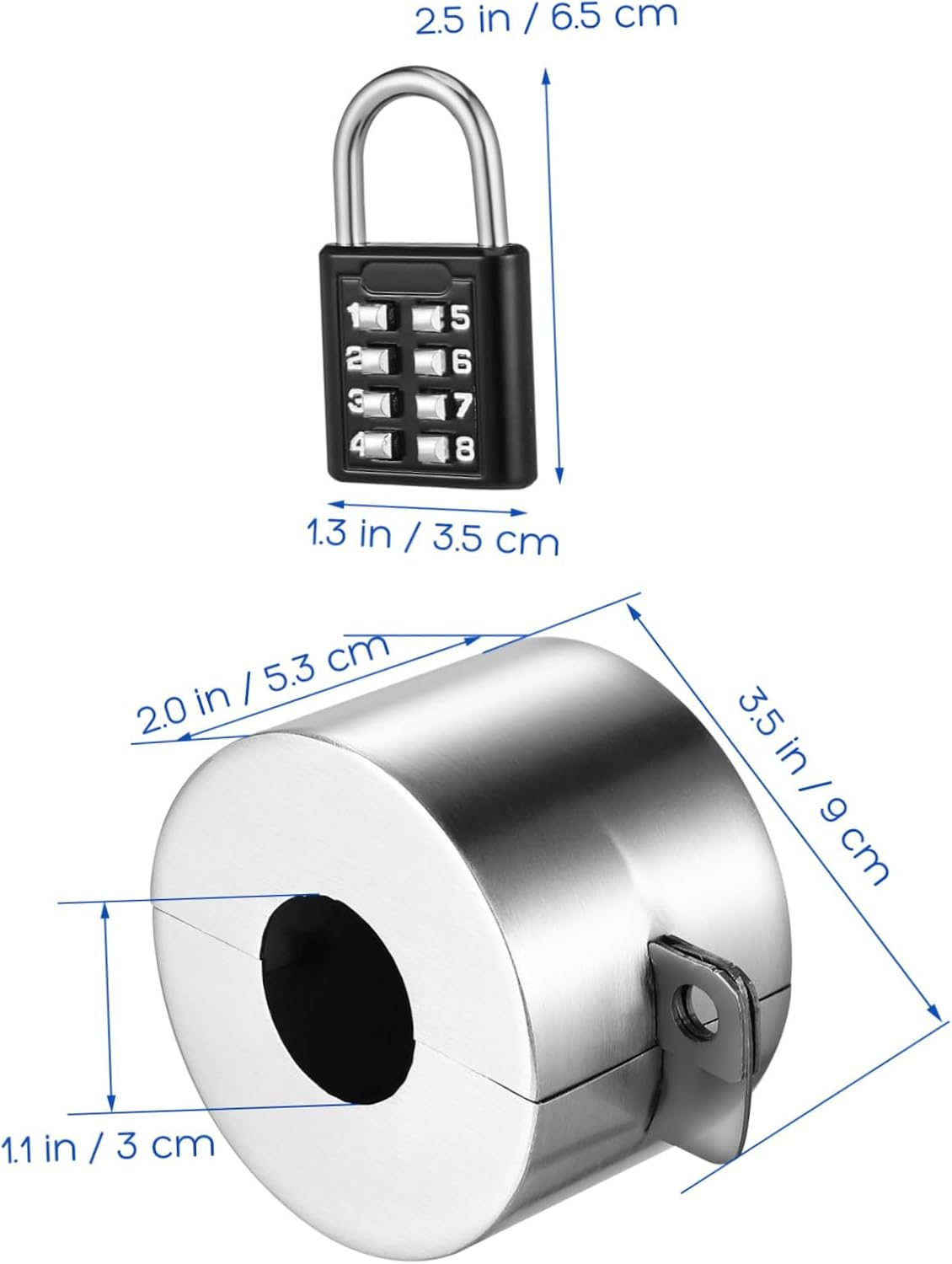 Kisangel 1 Set Lock Cover Outdoor Protector Water Saving Lock Outdoor Spigot Lock Hose Spigot Lock Water Lock Garden Bib Locks Stainless Steel Silver image number 6