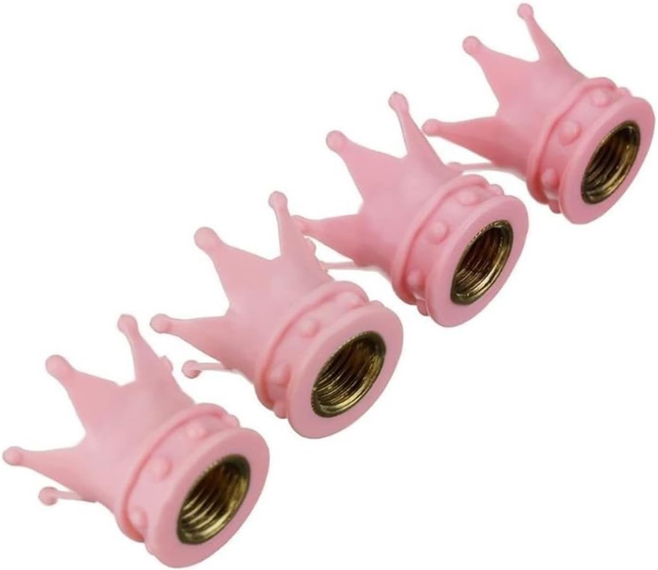 4Pcs Pink Crown Shape Car Auto Universal Wheel Tire Tyre Valve Stem Caps Dust Covers Motorcycle Bike Airtight Stems Compatible with BMW VW (Color : Navy Blue) image number 4