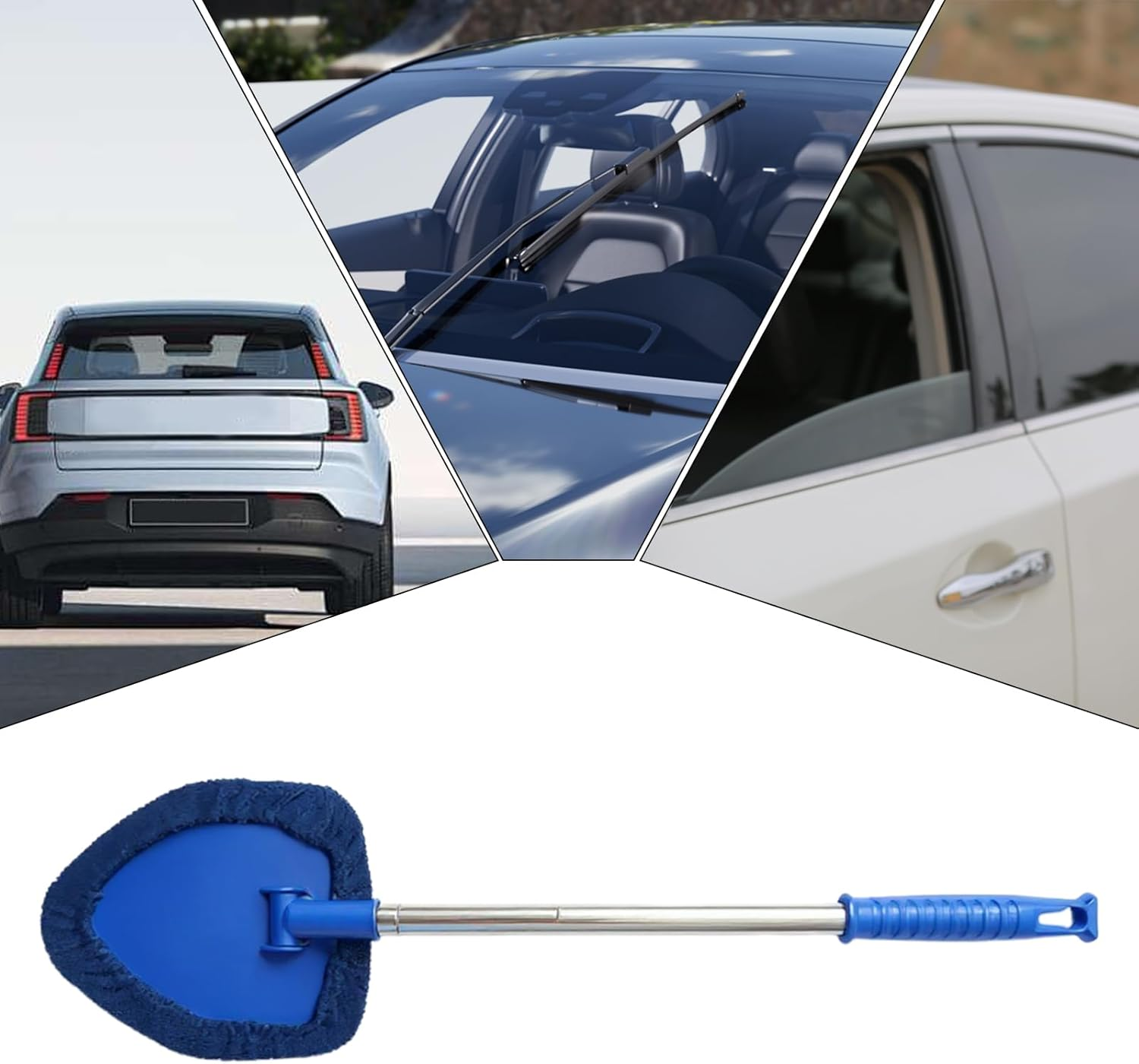 Vgvgaj Windshield Cleaner Inside,Non Slip Compact Tool,Auto Window Cleaner | for Automotive Vehicle Trunk Home Indoor Garage Outdoor Father Friend - Blue image number 3