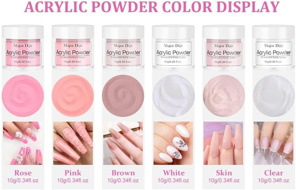 Acrylic Nail Kit,Acrylic Powder Set,Electric Nail Drill Set Polish Pen File Kit, Nail Lamp Manicure Dryer Lamp, Acrylic Nail 3D Art Manicure Supplies for Beginners with Everything image number 5