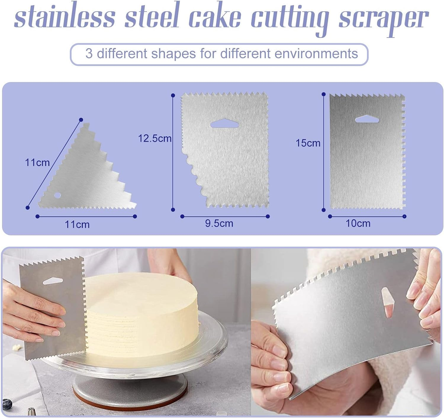 Maxkon Aluminium Alloy Revolving Cake Stand 30Cm Cake Turntable 35Pcs Decorating Supplies Kit Rotating Stand Baking Tools Aluminium Piping Tip Icing Spatula Pastry Bag Flower Nail image number 4