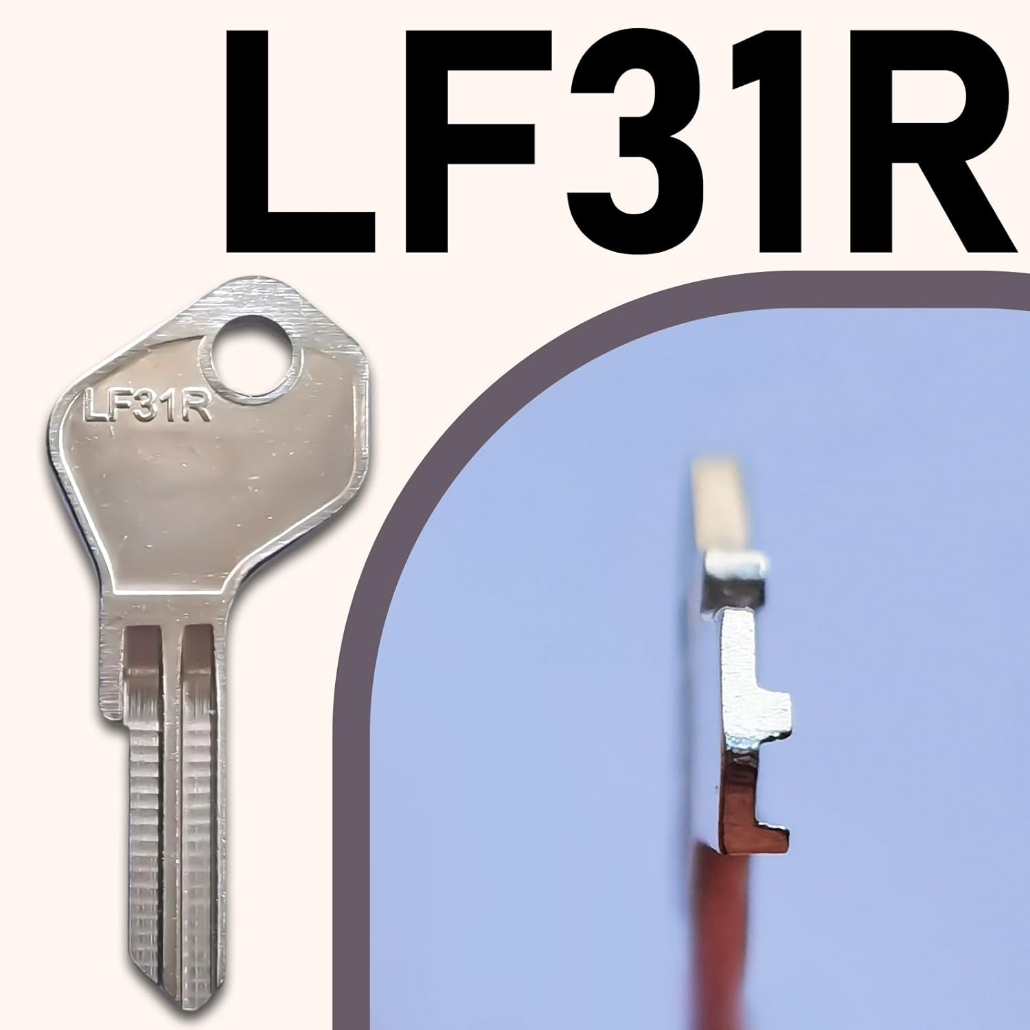 LF31R Key Blanks-5 PIN | Pack 10, Suit Lowe & Fletcher- Brass Silver