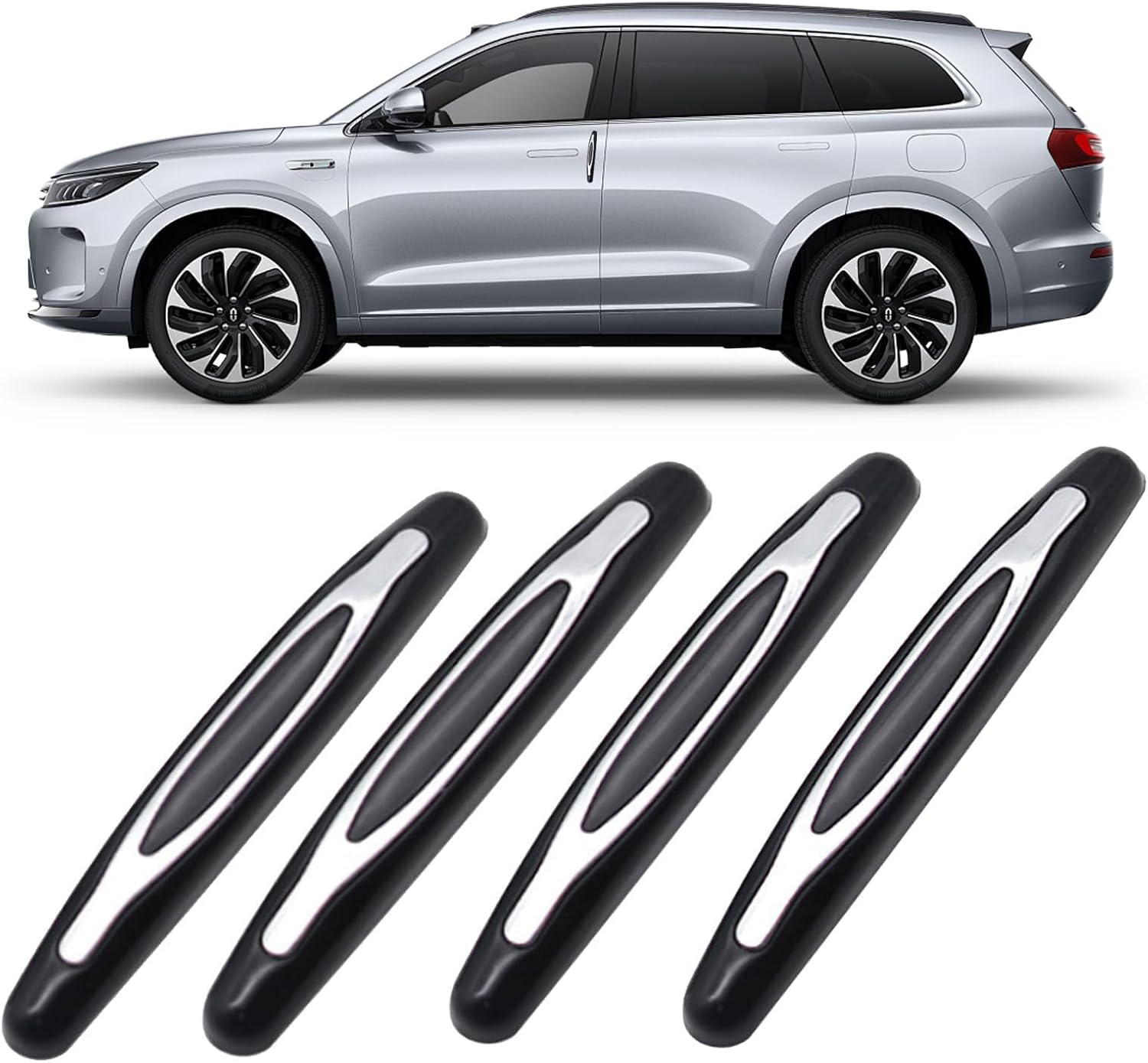 4-Pack Car Door Edge Guards, Vehicle Side Door Self-Adhesive Anti-Scratch Strip, Universal Exterior Car Accessories for SUV Pickup Truck
