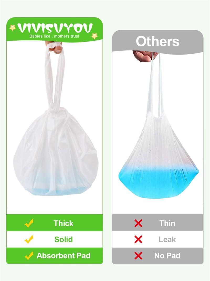 80 Disposable Potty Bags, Potty Liners Compatible with OXO Tot 2-In-1 Go Potty, Potty Refill Bags for Toddler Toilet, Universal Potty Training Bags Fit Most Potty Chairs, Seats, Portable Travel Toilet image number 2