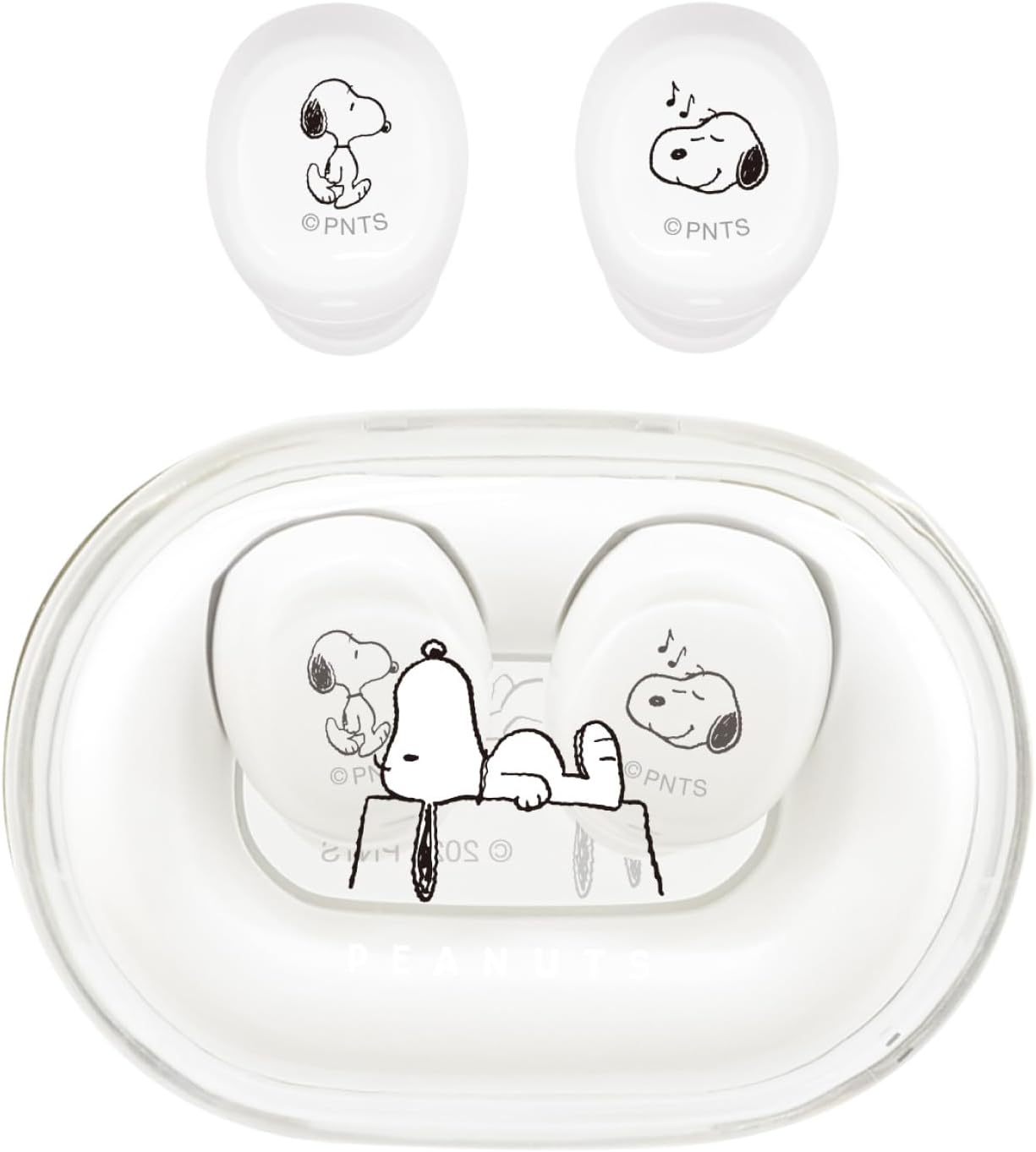 Gourmandies Peanuts Snoopy Fully Wireless Stereo Earphones, Black, SNGG-78BK