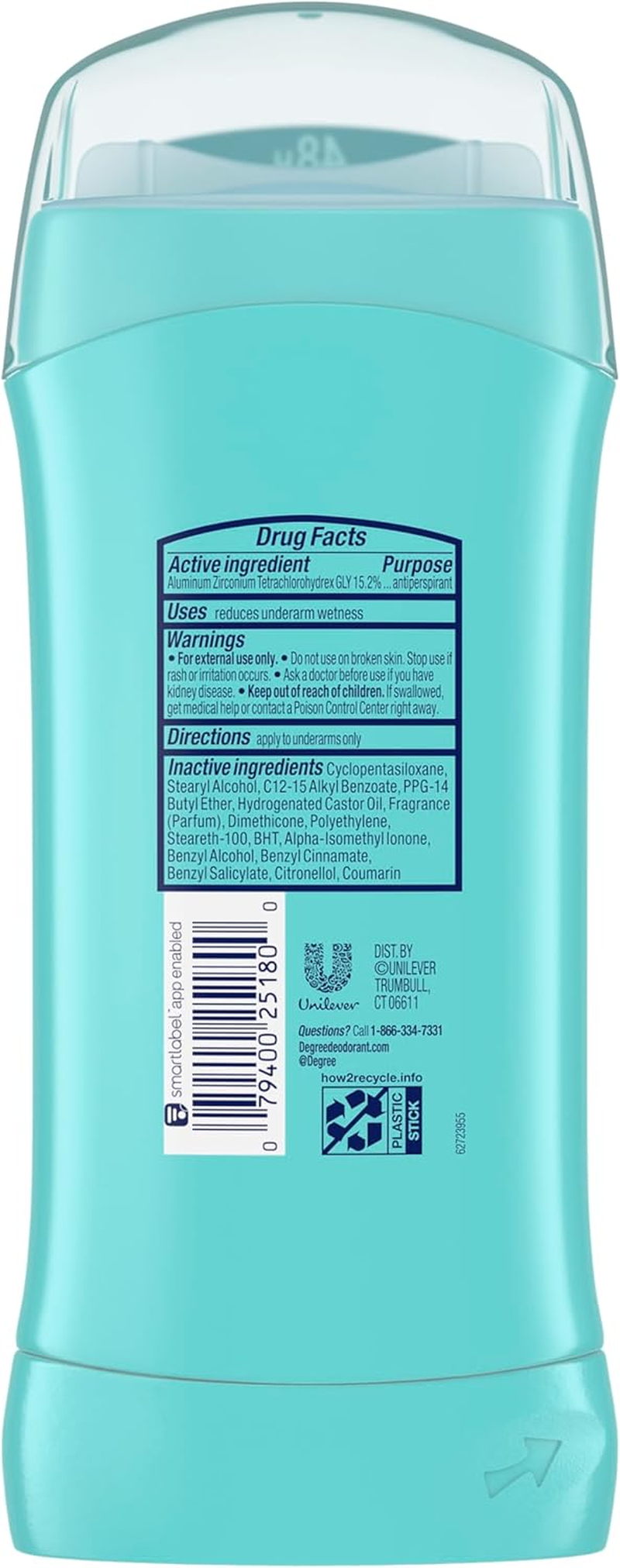 Sheer Powder Invisible Solid Body Responsive Deodorant by Degree for Women - 80Ml Deodorant Powder - Degree for Women Antiperspirant & Deodorant Invisible Solid, Sheer Powder, 80Ml Stick (Pack of 6) image number 6