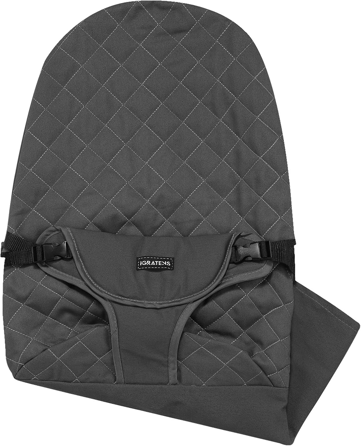 Igratens Fabric Seat for Bouncer - Baby Bjorn Bouncer Cover Compatible with Balance Soft & Bliss Model, 100% Cotton, Skin -Friendly, Machine Washable, Black