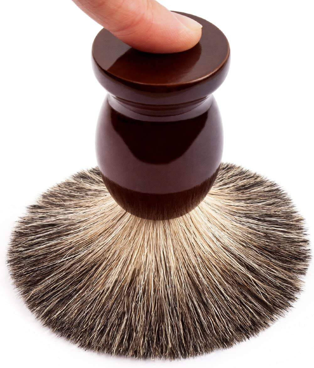 QSHAVE 100% Best Original Pure Badger Hair Shaving Brush Handmade. Real Wood Base. Perfect for Wet Shave, Safety Razor, Double Edge Razor image number 6