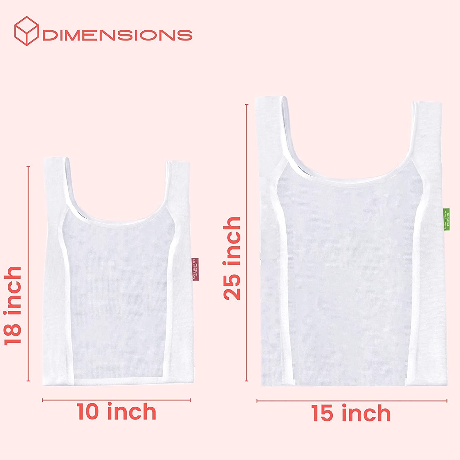 Purifyou Premium Reusable Mesh Shopping Bags for Produce and Grocery | Keeps Produce Fresh & Has Tare Weight Tags | Set of 9 | 2 Reminder Keychains & 2 Zipper Storage Pouches Included | Extra Large image number 4