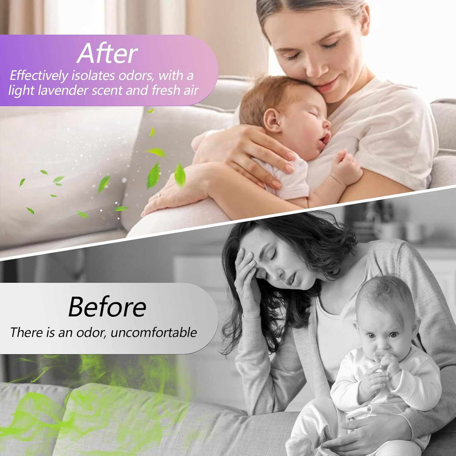 Diaper Pail Refills Bags 4 Pack Compatible with Dekor plus Diaper Pail Liners Diaper Refill Liners Holds up to 2320 Diapers