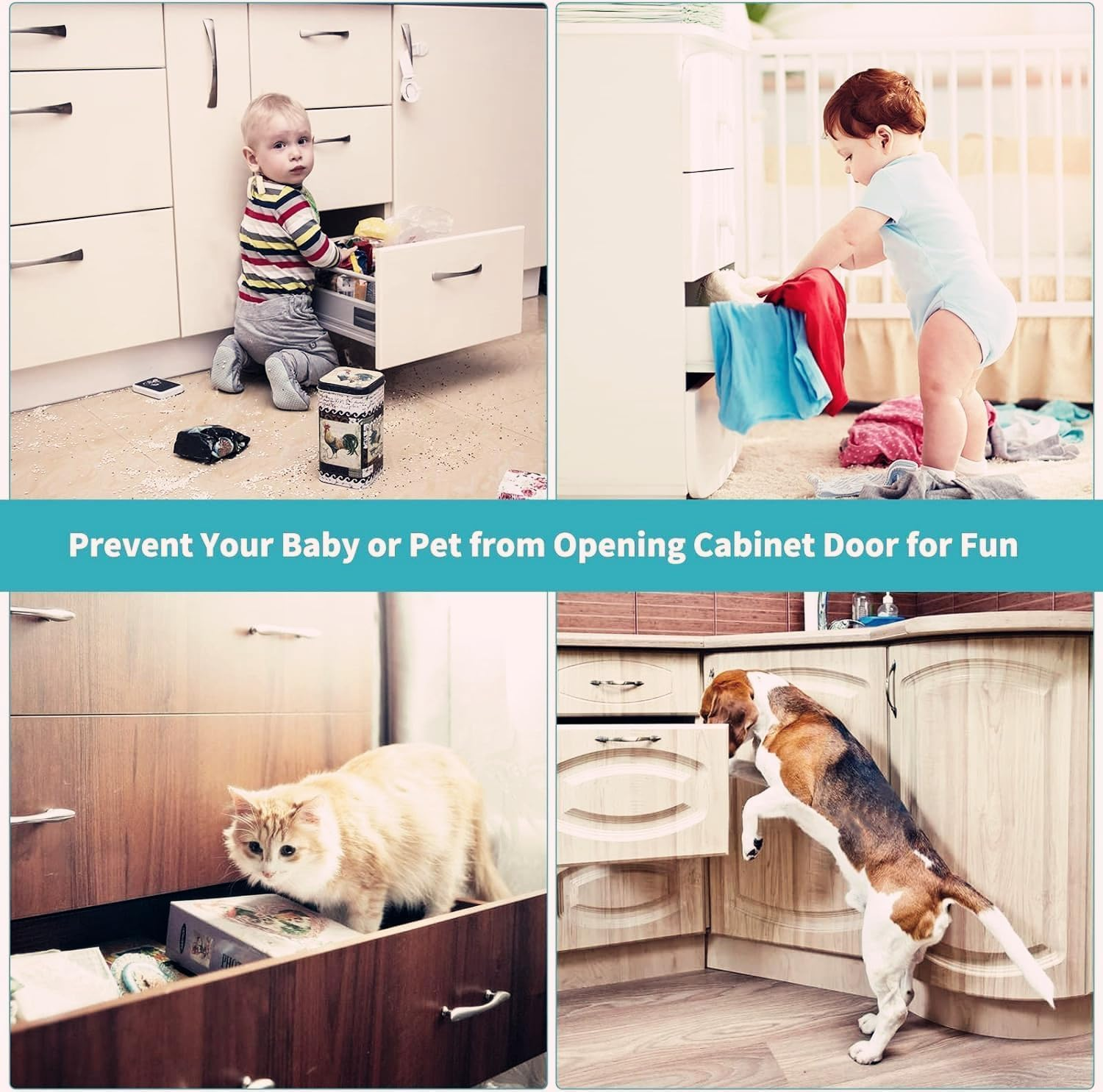 Silver Cabinet Magnetic Catch 6 Pack Ultra Thin Door for Drawer Magnets Adhesive Latch Closures,Drawer, Wardrobe image number 1