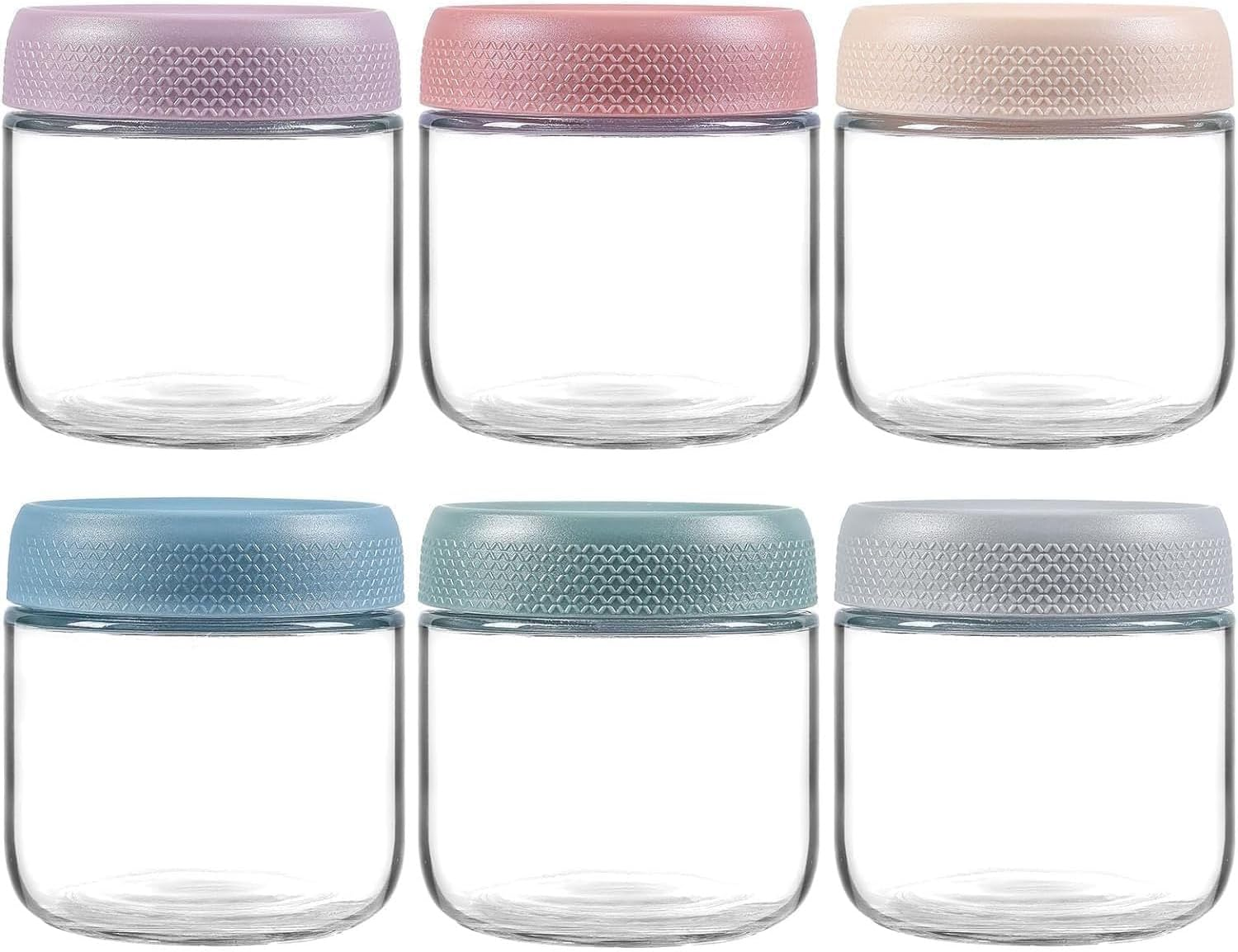 LYSAIMG 11Oz Overnight Oats Containers with Lids,Wide Mouth Mason Salad Jars,Glass Jars with Airtight Lids,Glass Food Storage Containers for Yogurt Spice Snacks (350Ml) image number 6