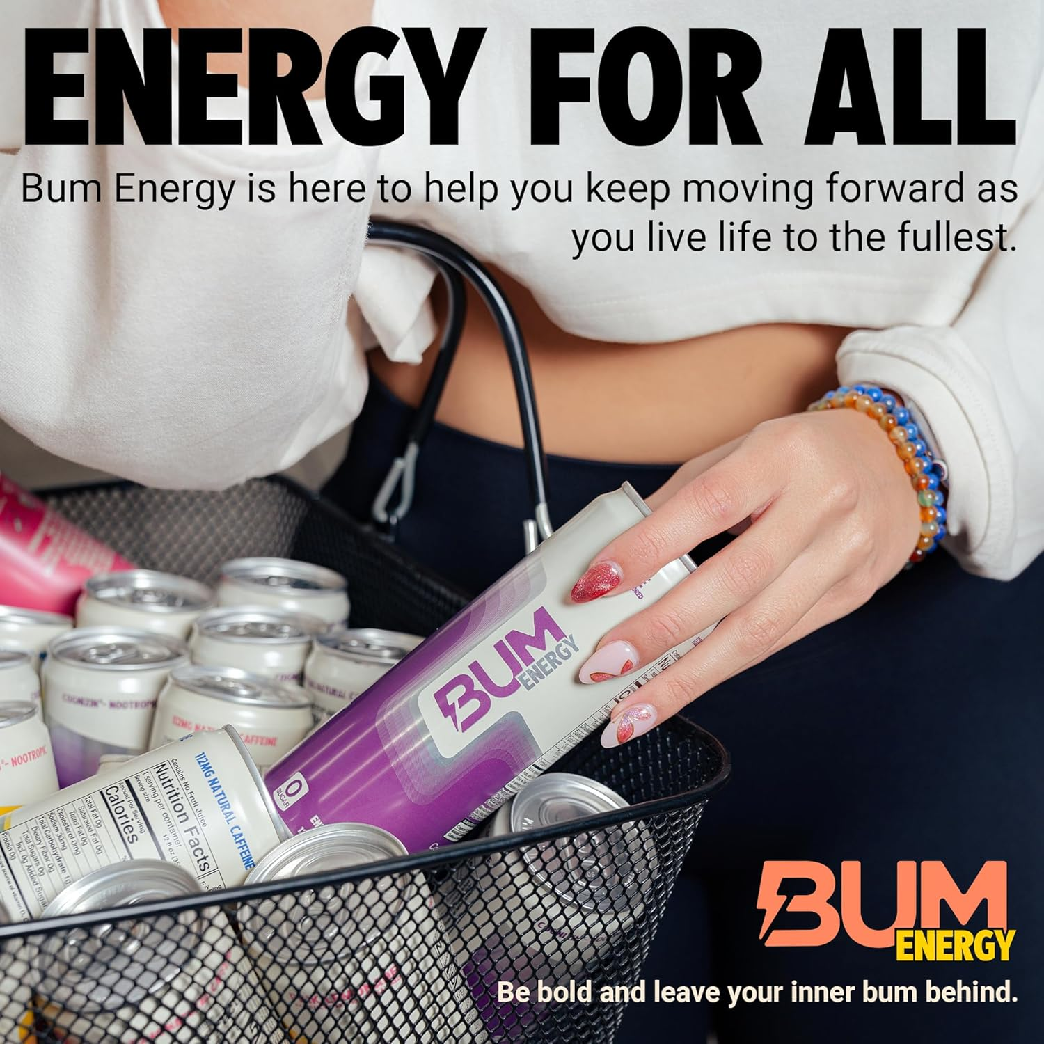 Bum Energy Peach Mango Energy Drink 12 X 355Ml