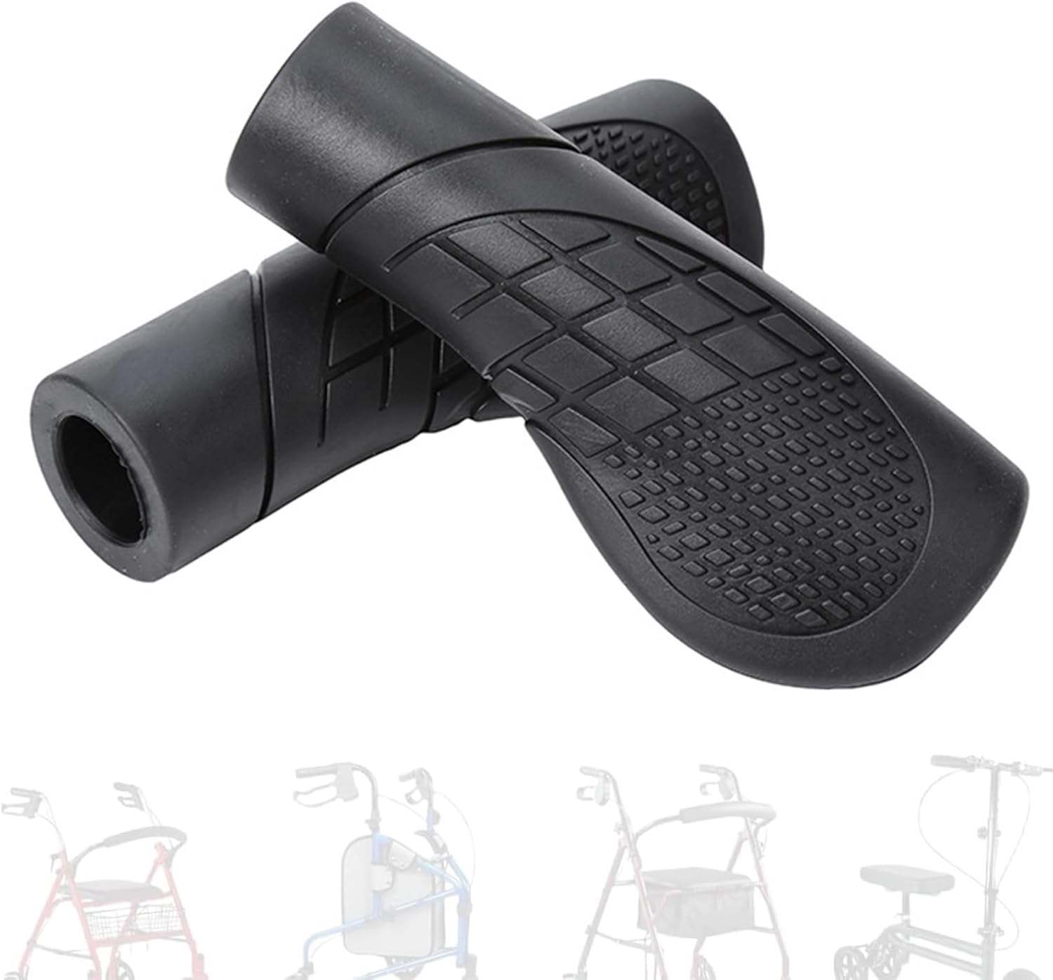 2 Pack Rollator Handle Grips - Universal Anti-Slip Cushion Pads for Comfortable Walking and Mobility Accessories with 1 Inch Diameter - Compatible with Wheelchairs, Walkers, and Knee Walkers image number 6