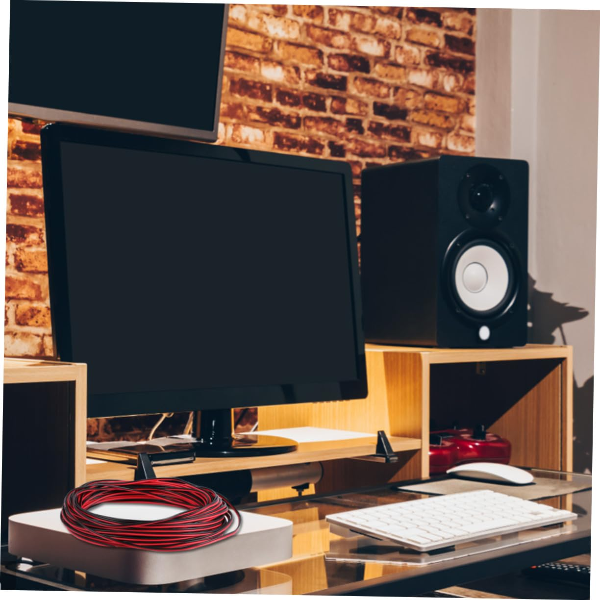 Kisangel Copper Wire Audio Cable Speaker Cord Tinned 0.2Mm&sup2; 20M Length Flexible Loudspeaker Wire for Home Theater and Hifi Systems, Red Insulated image number 4