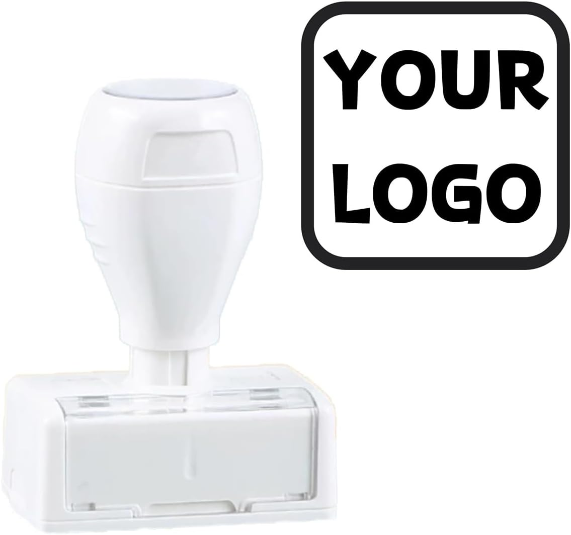 Custom Stamp,Multiple Sizes Custom Logo Stamp - Upload Your Own Image,Personalized Self-Inking Rubber Stamp - Use for Address Stamp,Teacher Stamps for Classroom -Easy Grading (30X50Mm) image number 4