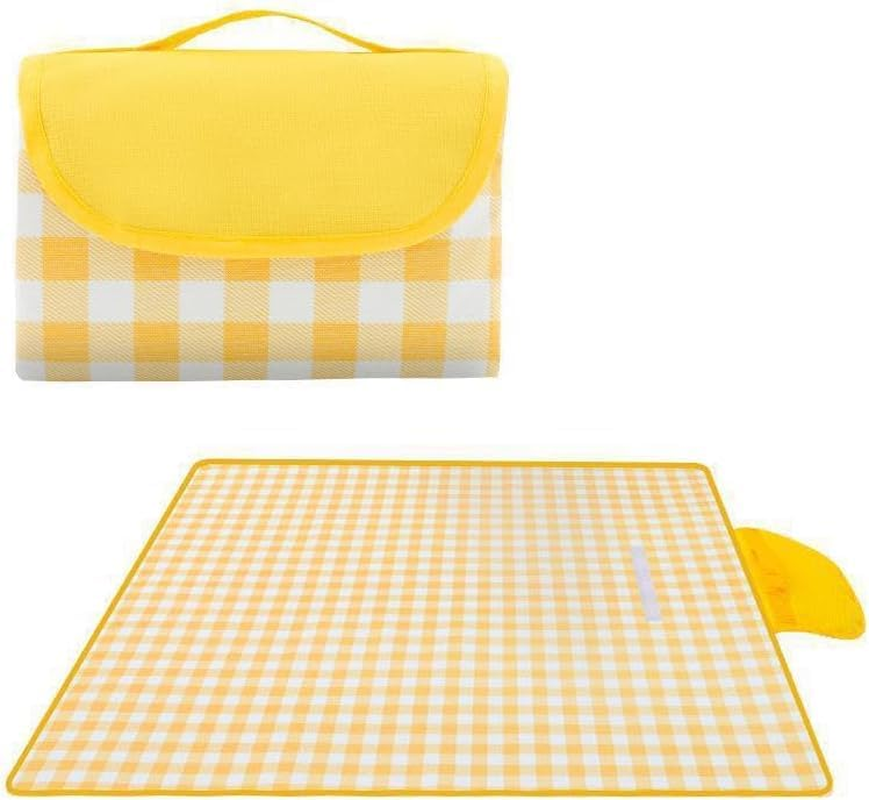 Outdoor Picnic Blanket Foldable Extra Large Beach Blanket Oversize 79''*79'' Waterproof Sandproof Camping Rug with Carry Strap Portable Mat for Travel Outdoor image number 6