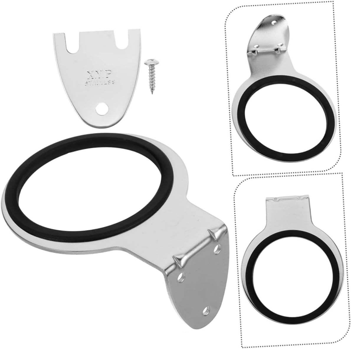 OATIPHO 8 Pcs Stainless Steel Hair Dryer Holder Wall Mounted Blow Dryer Organizer Space Saving Bathroom Rack Convenient Storage and Easy Access for Salon and Home Use image number 1